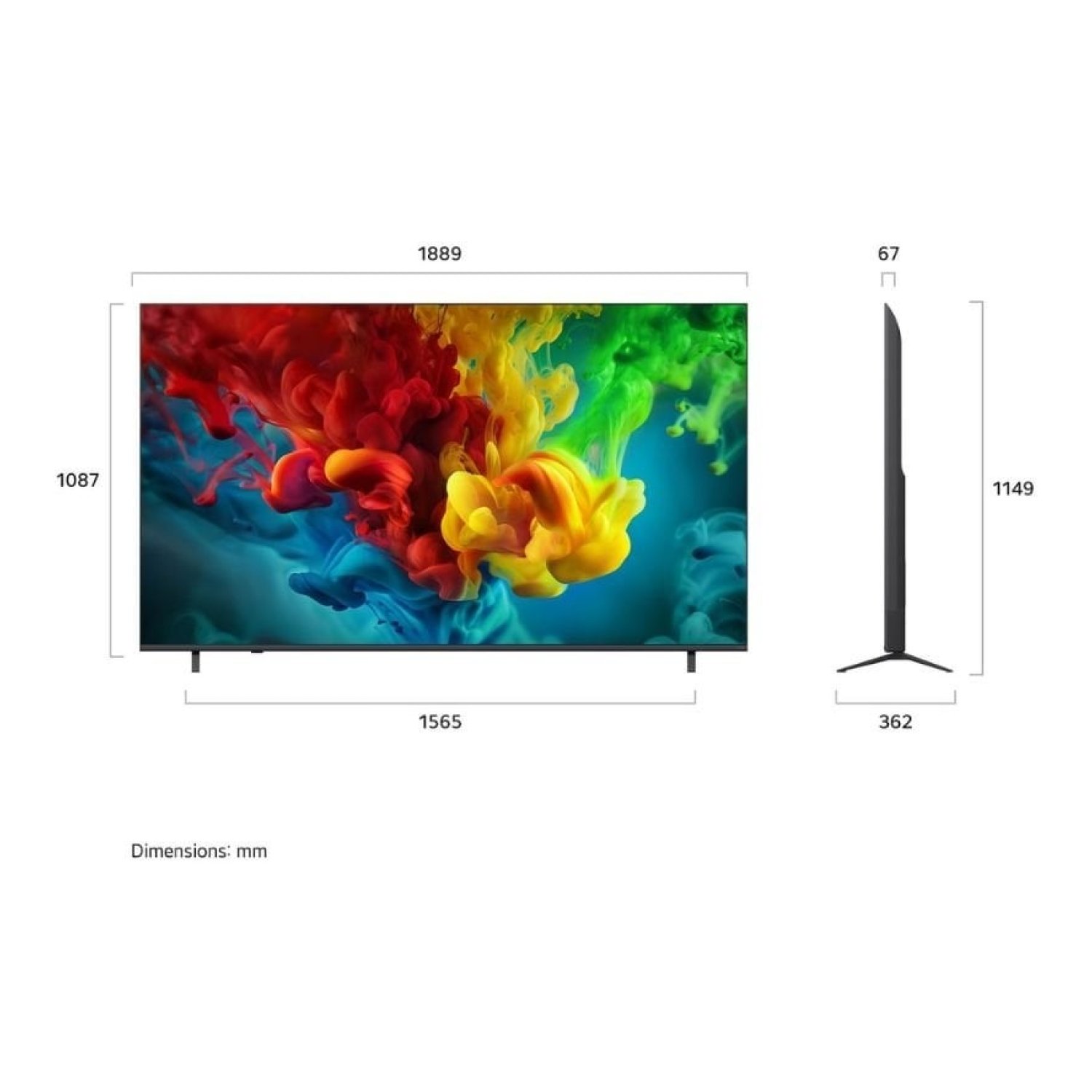Televisor LG QNED evo AI QNED83B Mini LED 85QNED83B6A 85"/ Ultra HD 4K/ Smart TV/ WiFi