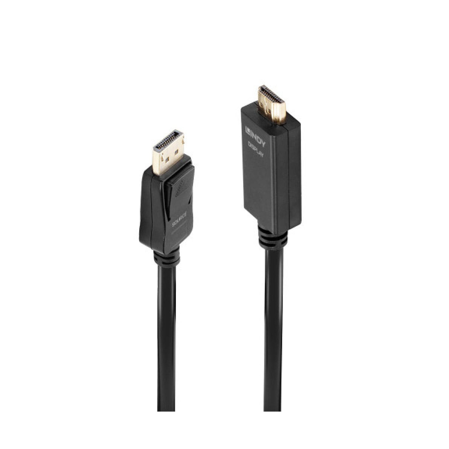 Lindy 36920 adaptador de cable de vídeo 0,5 m DisplayPort HDMI tipo A (Estándar) Negro