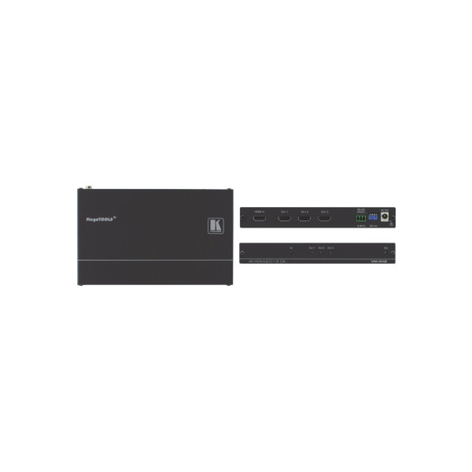 Kramer Electronics VM-3H2 amplificador de línea de video Negro