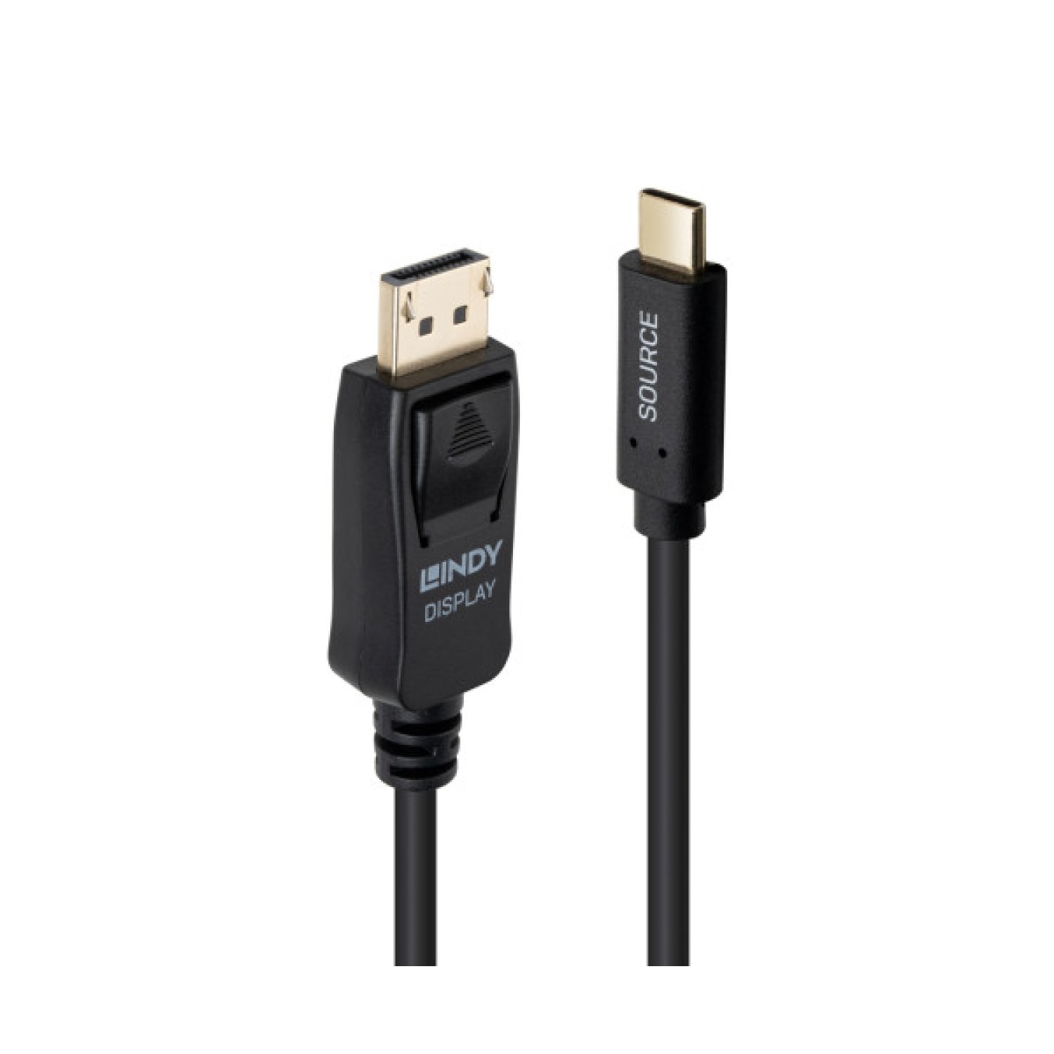 Lindy 43501 adaptador de cable de vídeo 2 m USB Tipo C DisplayPort Negro