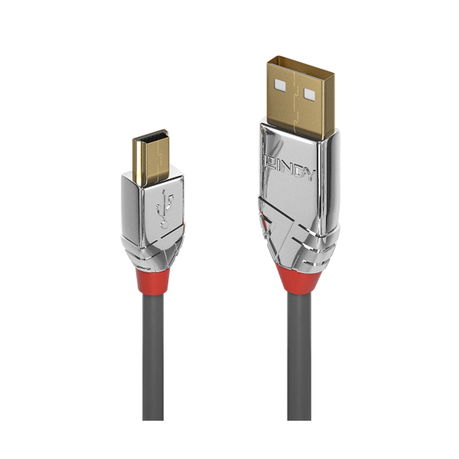 Lindy 36634 cable USB USB 2.0 5 m USB A Mini-USB B Gris
