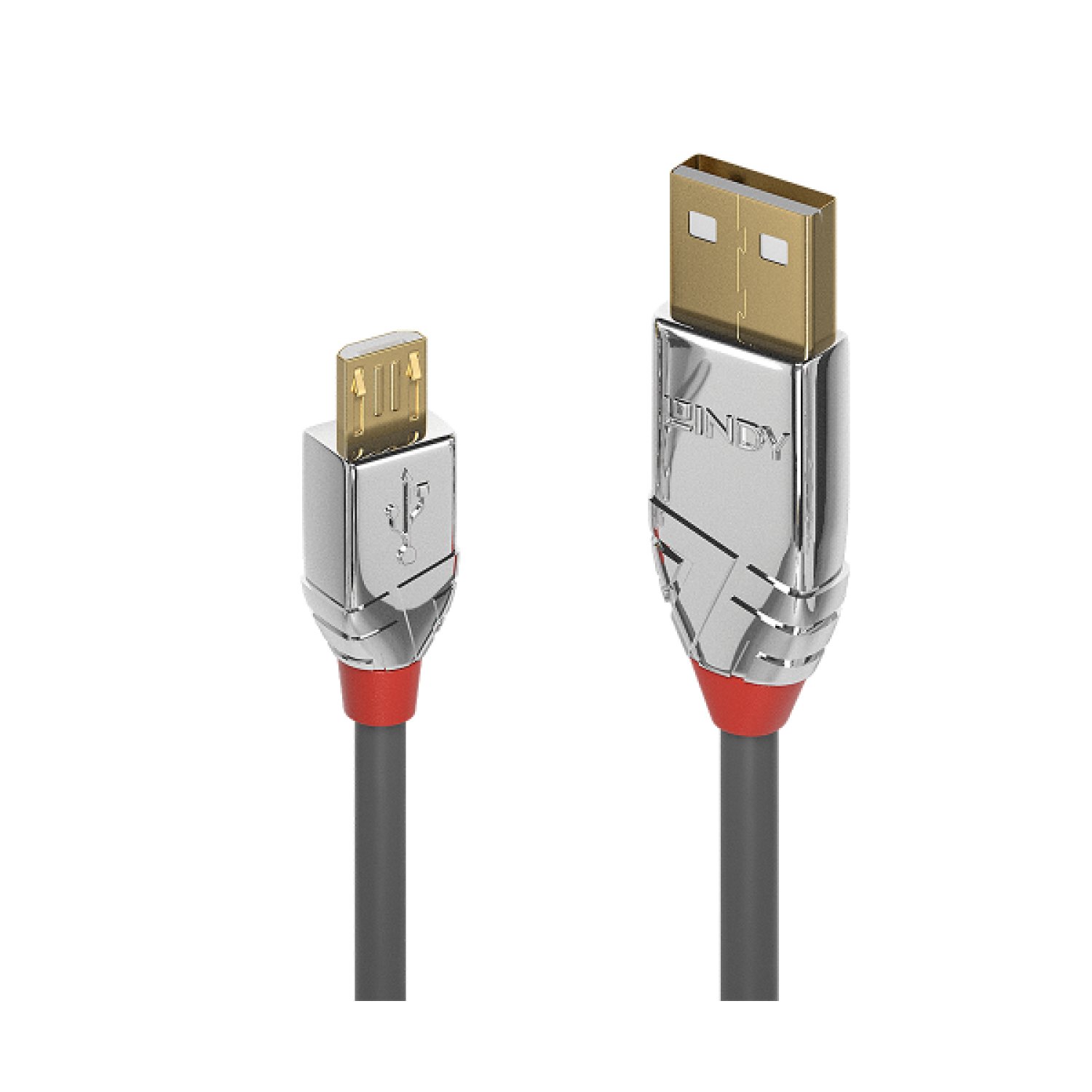 Lindy 36652 cable USB USB 2.0 2 m USB A Micro-USB B Gris