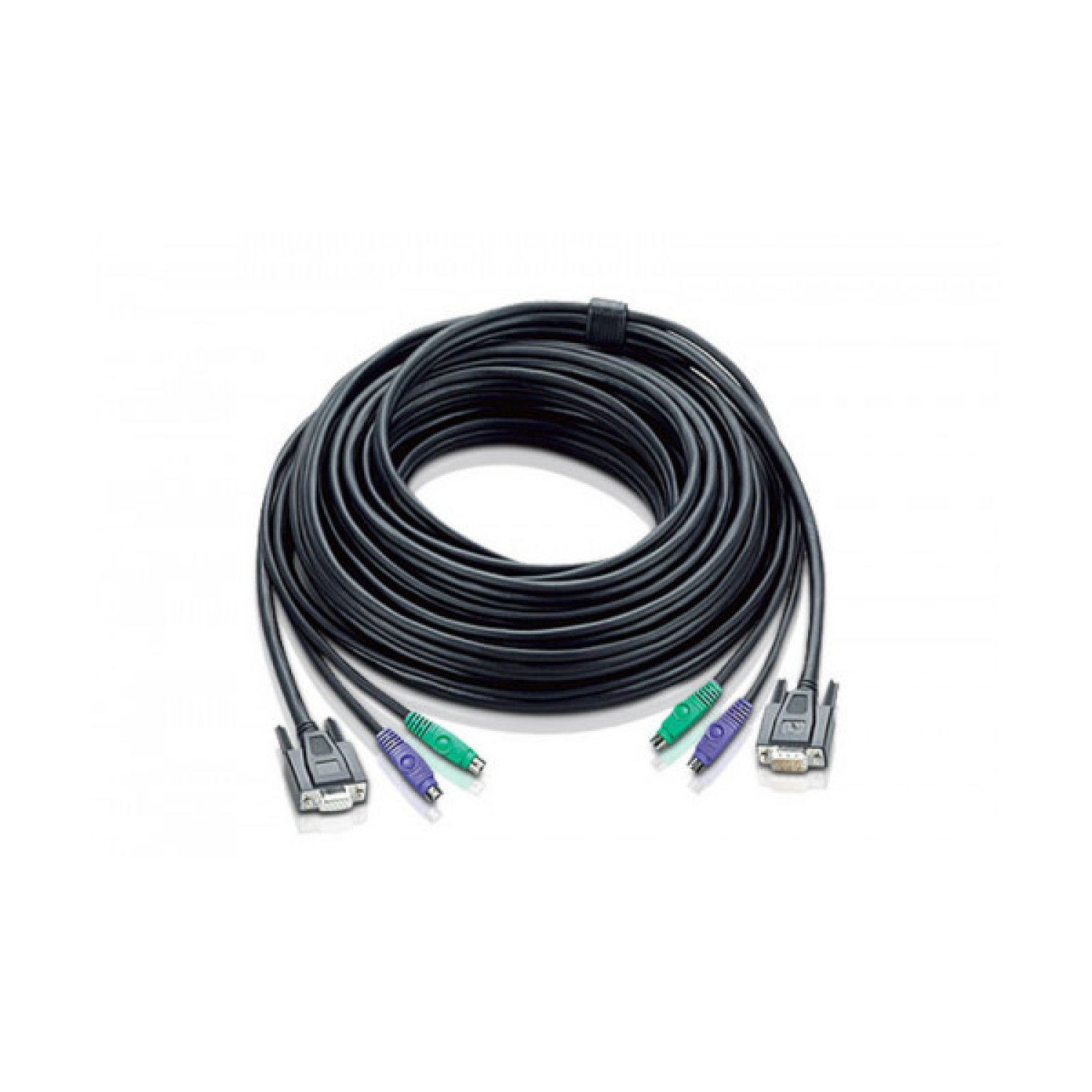 Aten 67ft PS/2 cable para video, teclado y ratón (kvm) Negro 20 m