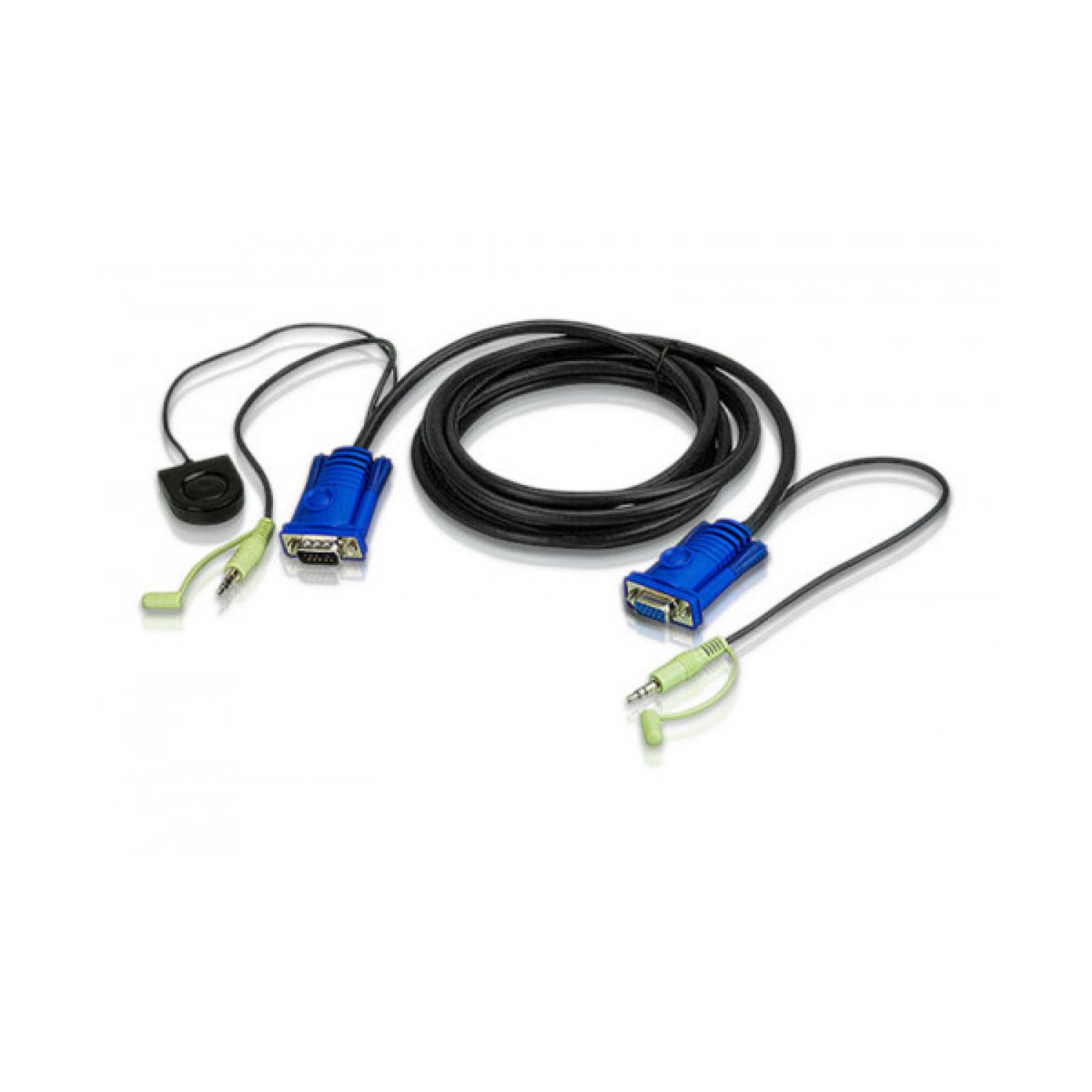 Aten 2L-5205B adaptador de cable de vídeo 5 m VGA (D-Sub) + 3,5mm Negro