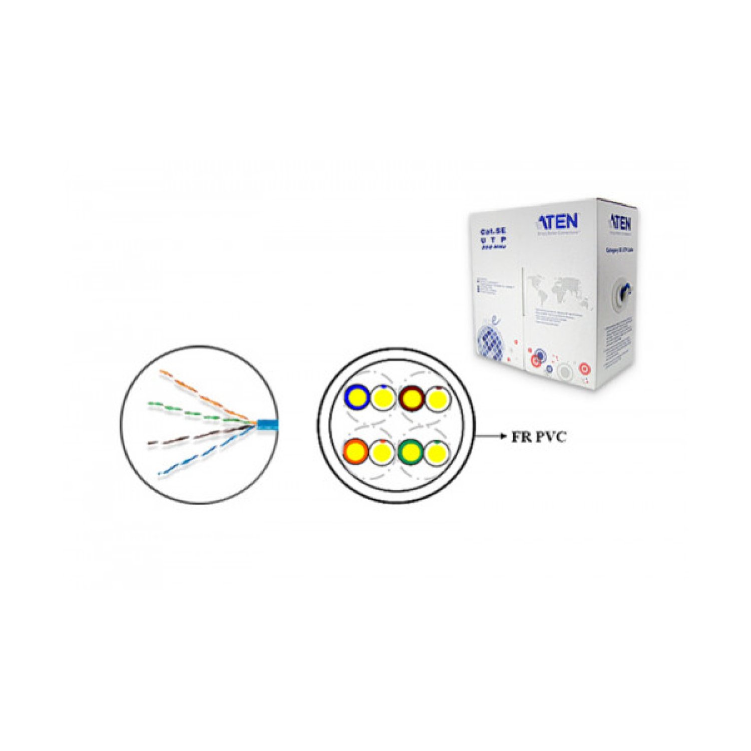 Aten CAT5e 305m cable de red