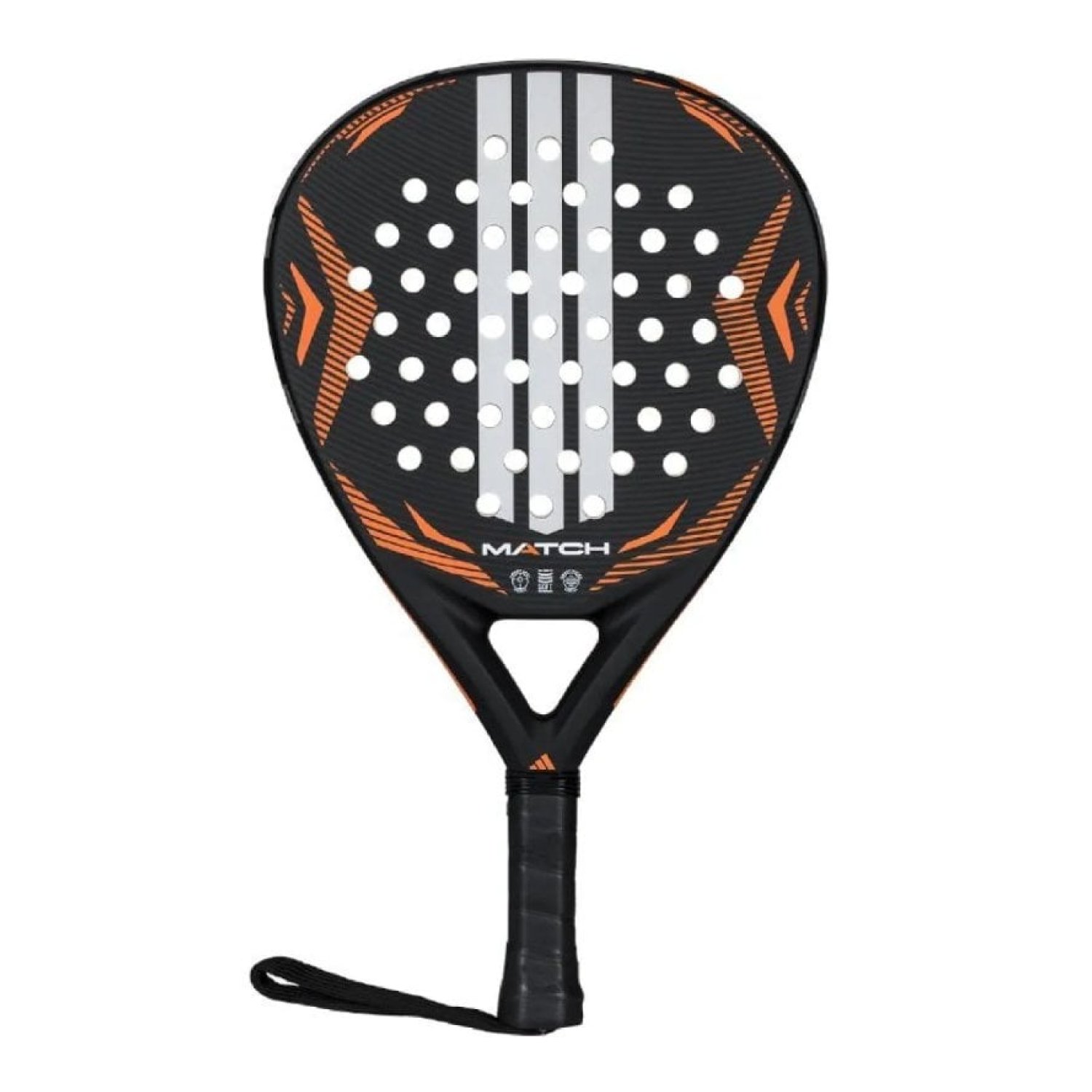Pala de Pádel Adidas Match 3.5 2026/ Negra y Naranja