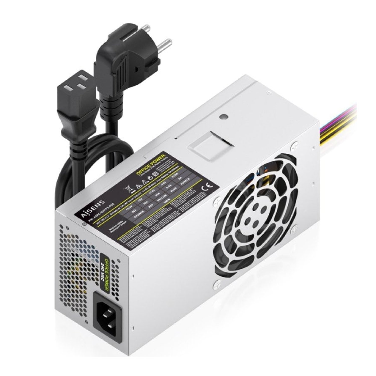 Fuente de Alimentación TFX Aisens ASPC-500TFX-PSE/ 500W/ Ventilador 8cm