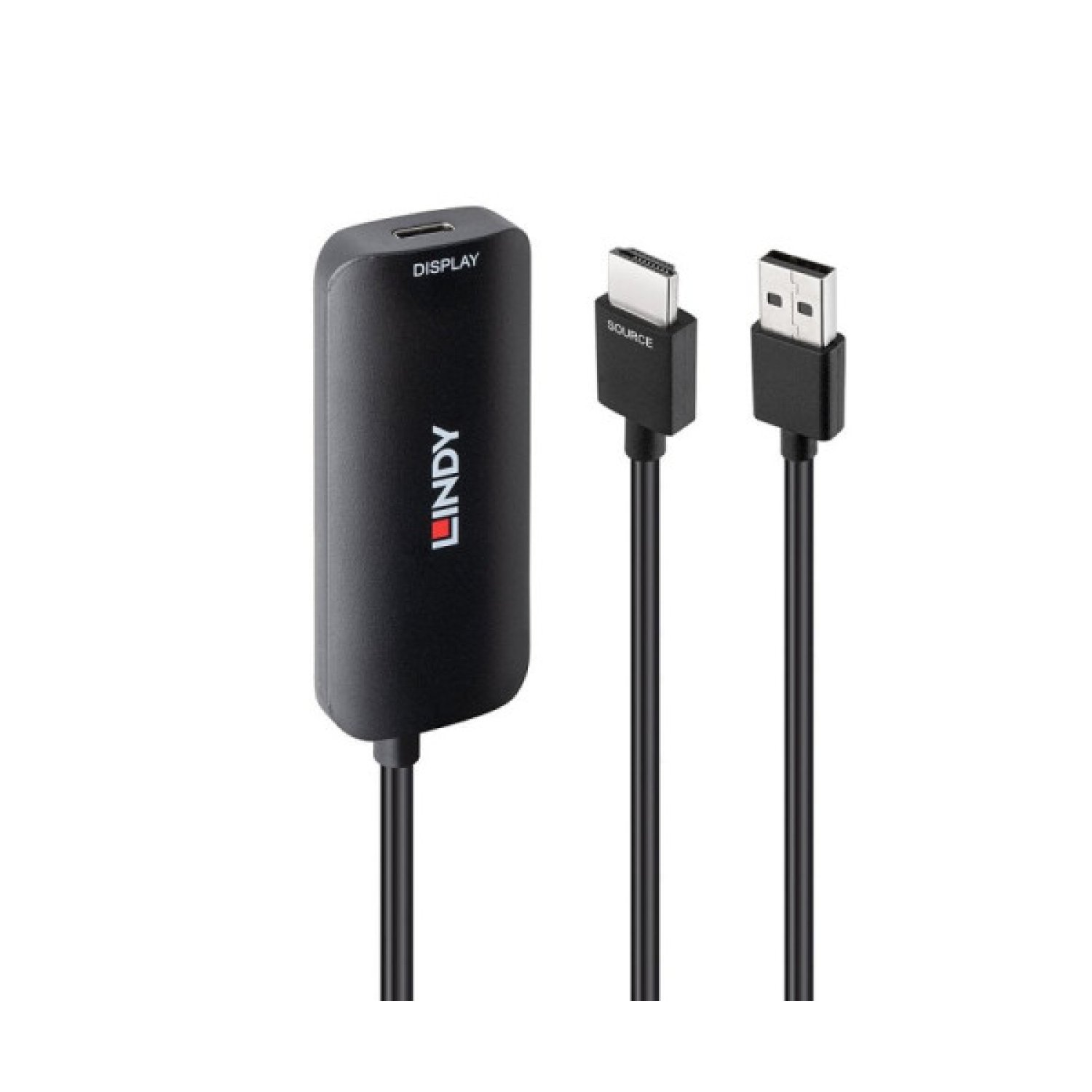 Lindy 43423 adaptador de cable de vídeo 0,2 m USB Tipo C HDMI + USB Type-C Negro