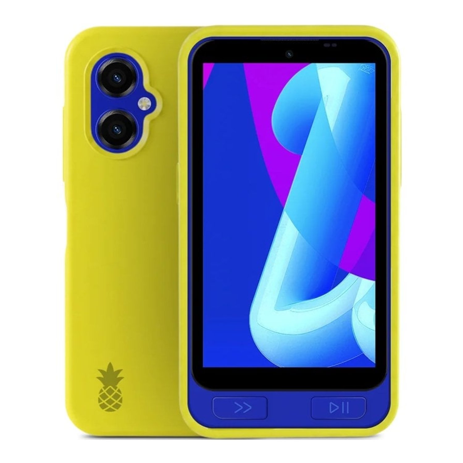 Funda Silicona + Protector de Pantalla de Cristal Templado SPC Wuum One Protection Pack 4354Y/ Compatible con SPC Wuum One/ Amarilla