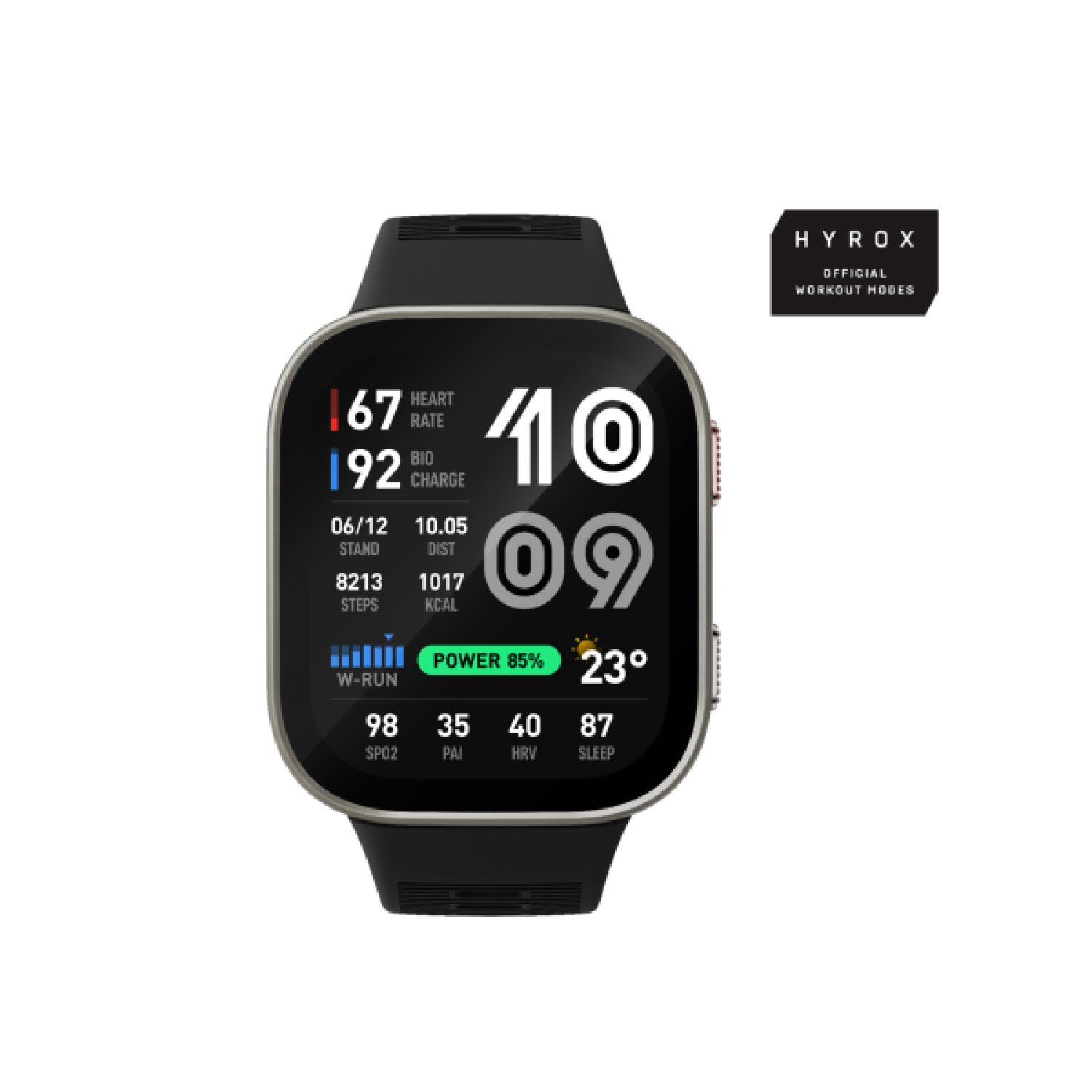 Amazfit Bip Max 5,26 cm (2.07") AMOLED Digital 432 x 514 Pixeles Pantalla táctil Negro Wifi GPS (satélite)