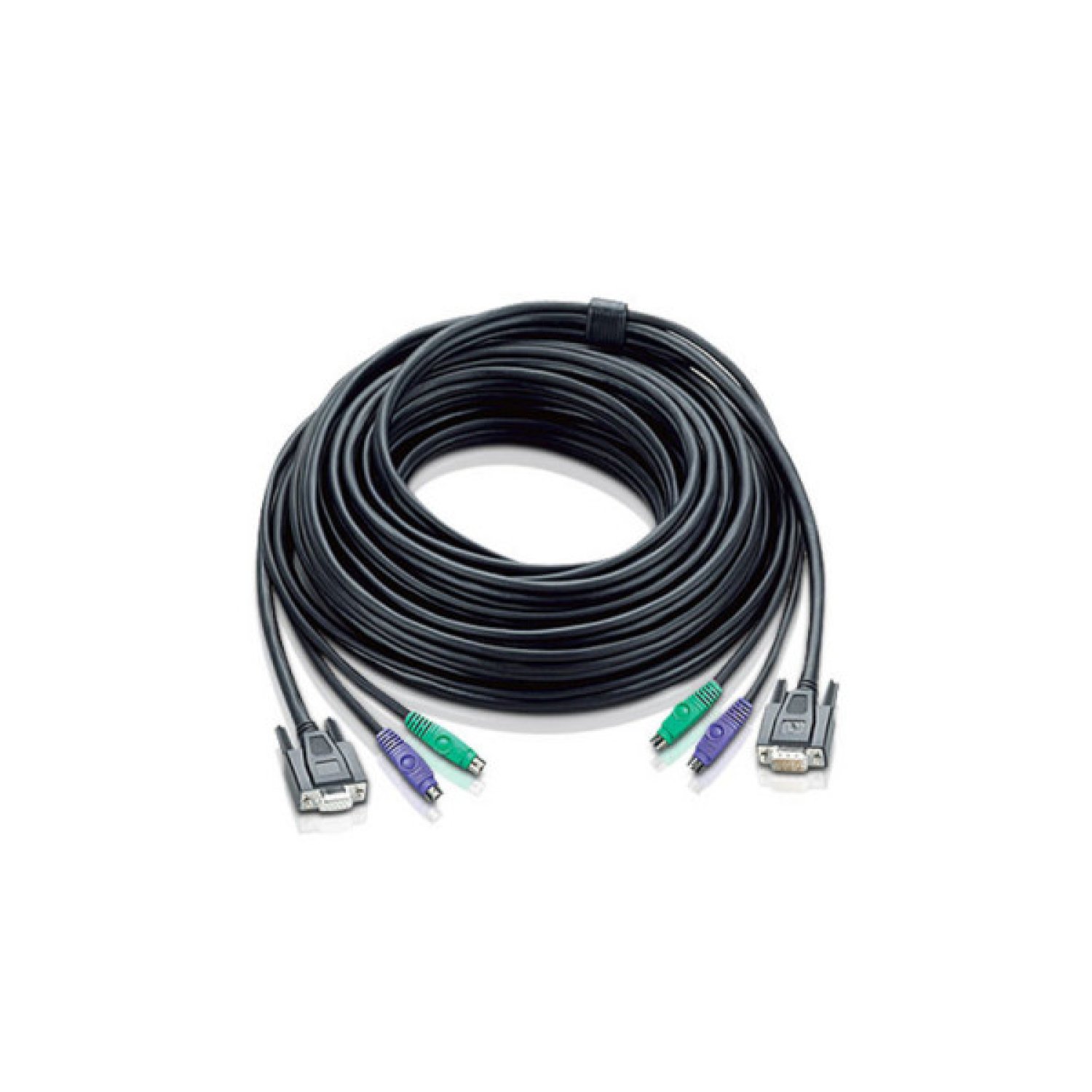 Aten 67ft PS/2 cable para video, teclado y ratón (kvm) Negro 20 m