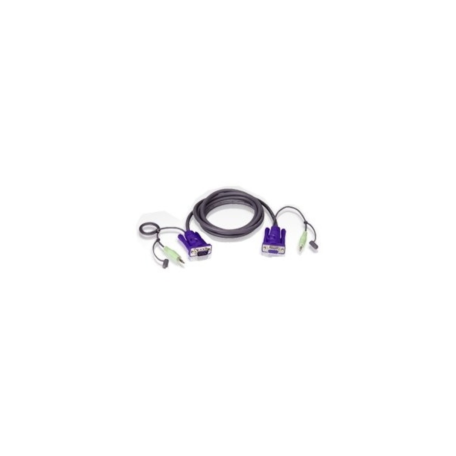 Aten VGA / Audio Cable cable para video, teclado y ratón (kvm) 1,8 m Negro
