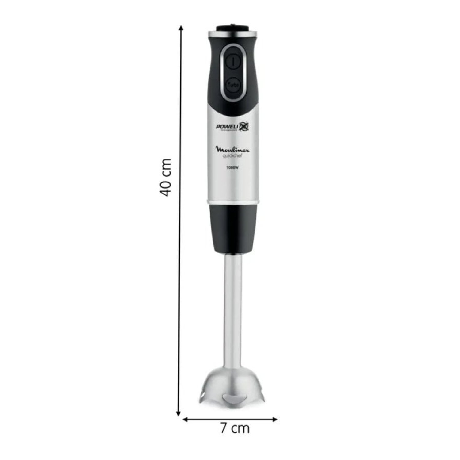Batidora de mano Moulinex Quickchef/ 1000W/ 10 Velocidades/ Capacidad 800ml/ Incluye Varillas, Picadora, Pasapuré y Vaso Medidor