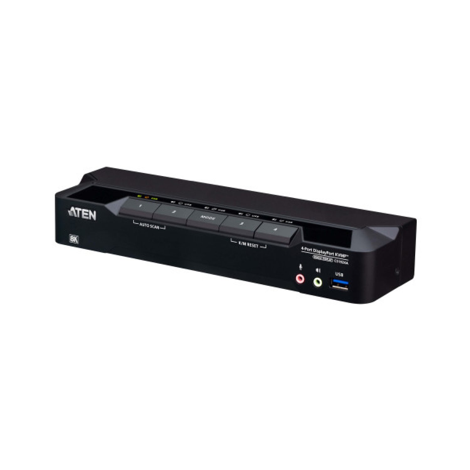 ATEN Conmutador KVMP™ de 4 puertos USB 3.0 y DisplayPort 8K (cables incluidos)