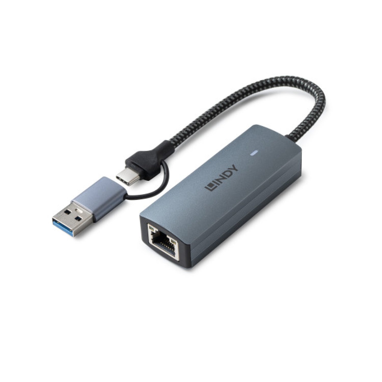 Lindy 43415 hub de interfaz USB 3.2 Gen 2 (3.1 Gen 2) Type-C 5000 Mbit/s Gris