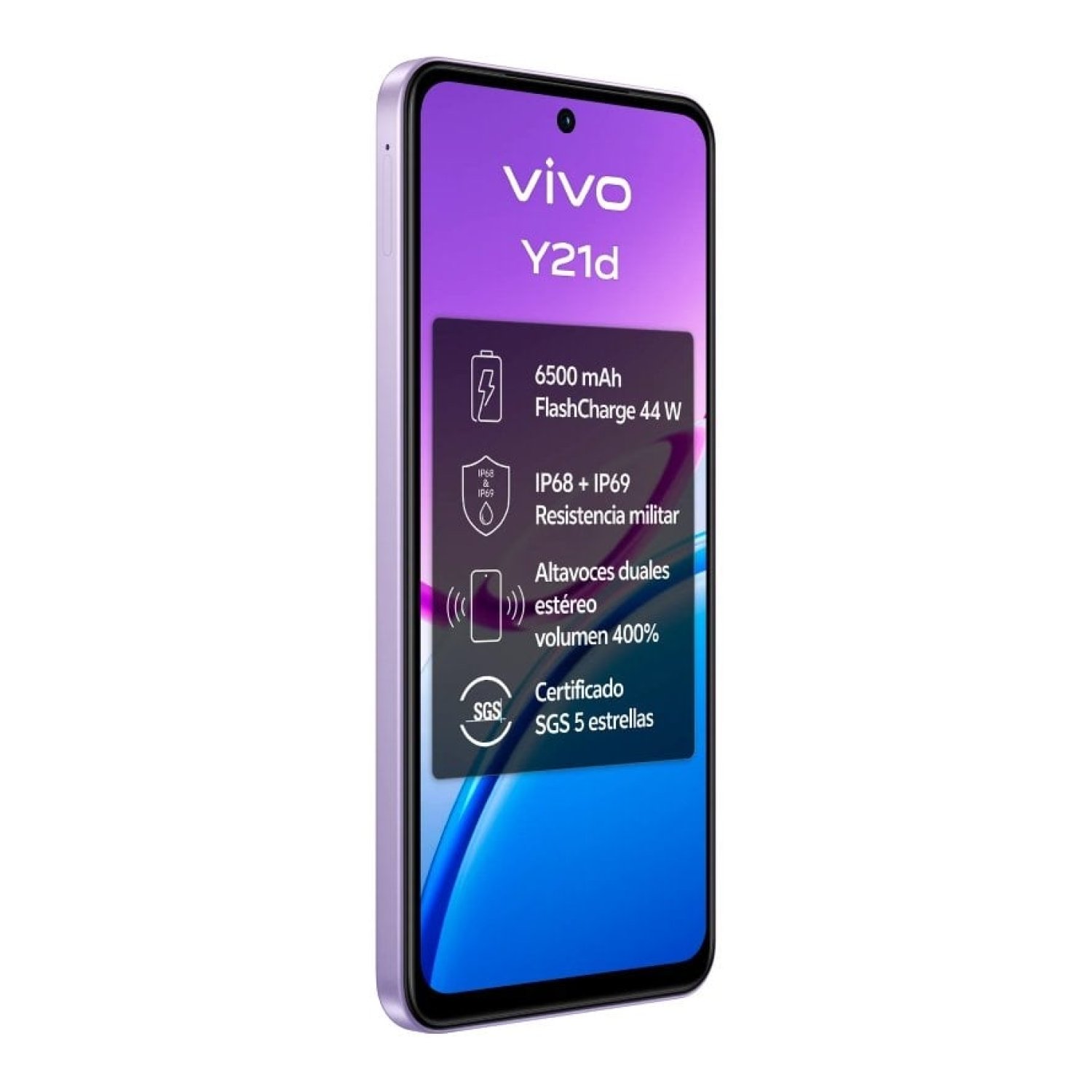 Smartphone Vivo Y21d 4GB/ 128GB/ 6.68"/ Púrpura