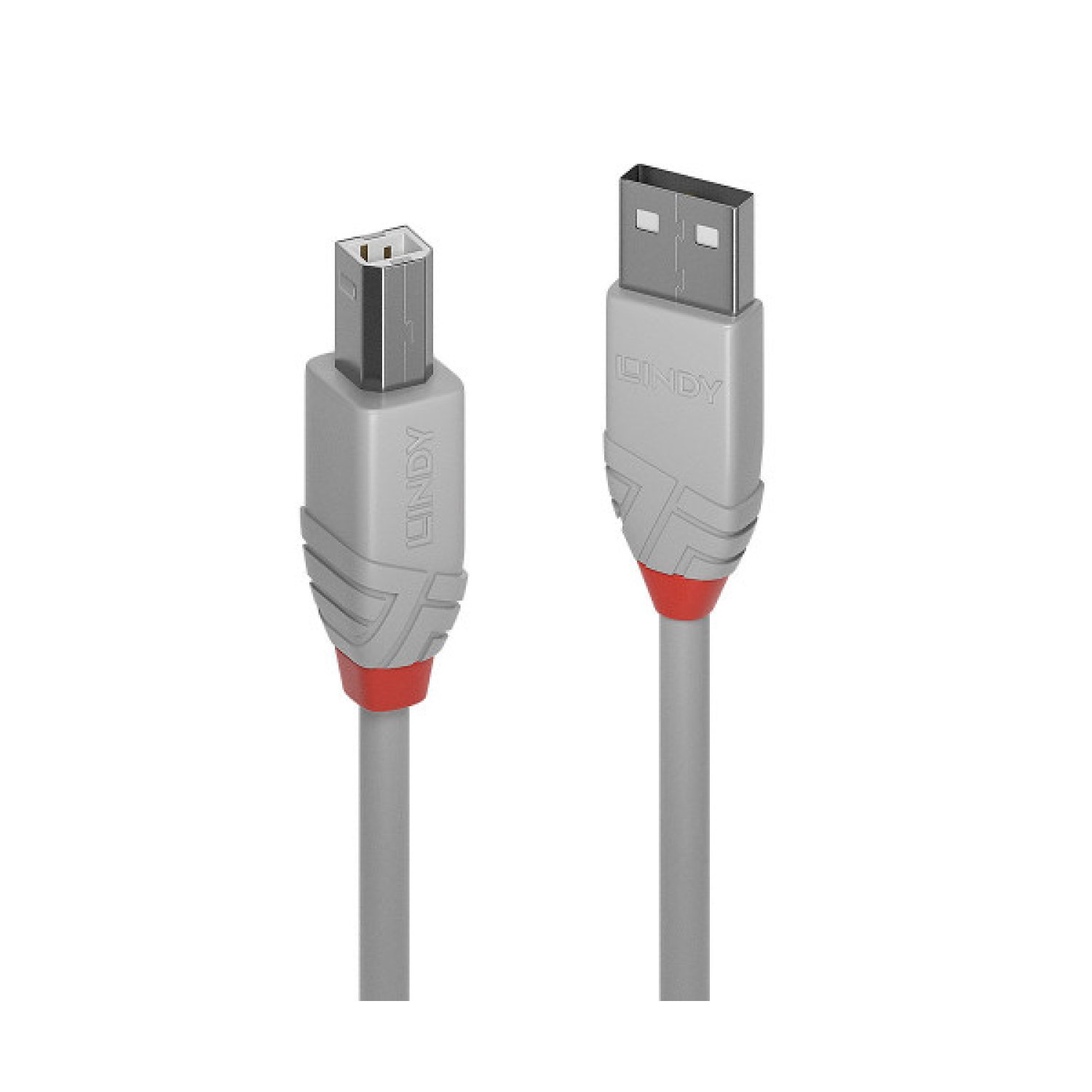 Lindy 36683 cable USB USB 2.0 2 m USB A USB B Gris