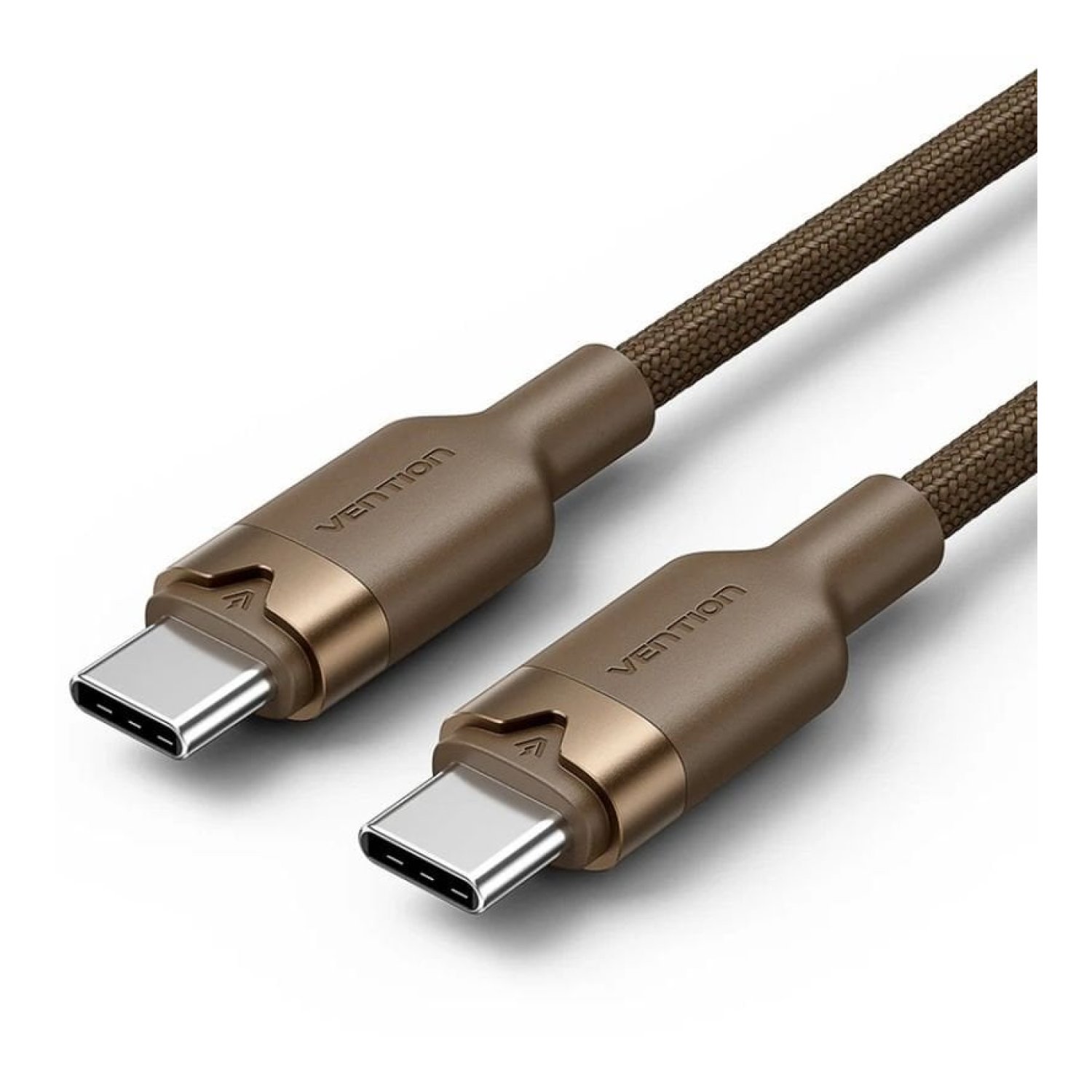 Cable USB 2.0 Tipo-C 3A Vention TRDJF/ USB Tipo-C Macho - USB Tipo-C Macho/ Hasta 60W/ 480Mbps/ 1m/ Oro Desierto