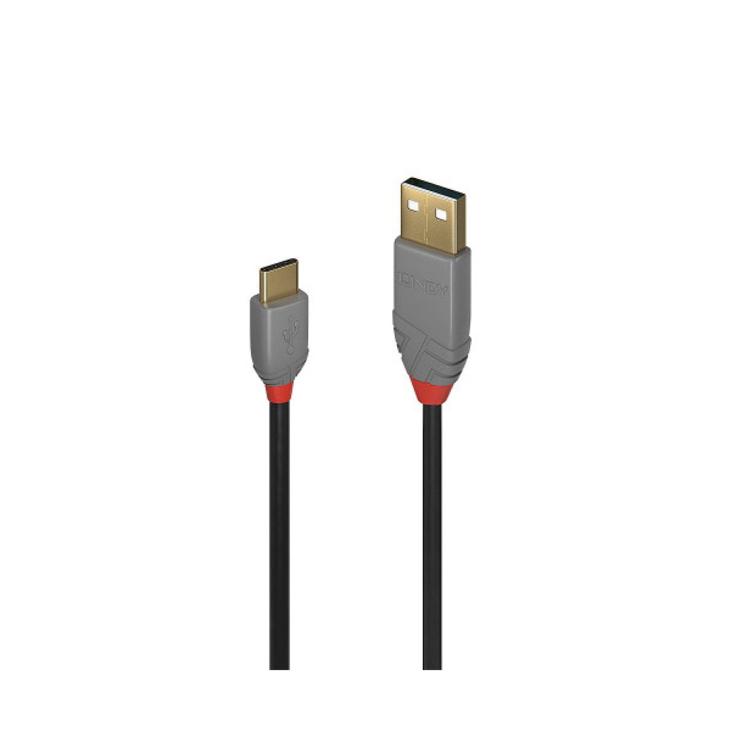 Lindy 36887 cable USB USB 2.0 2 m USB A USB C Negro, Gris