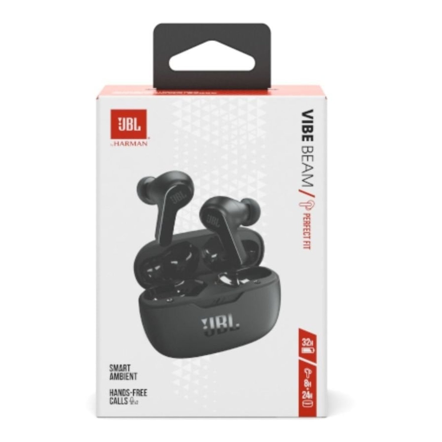 Auriculares Bluetooth JBL Vibe Beam con estuche de carga/ Autonomía 8h/ Negra