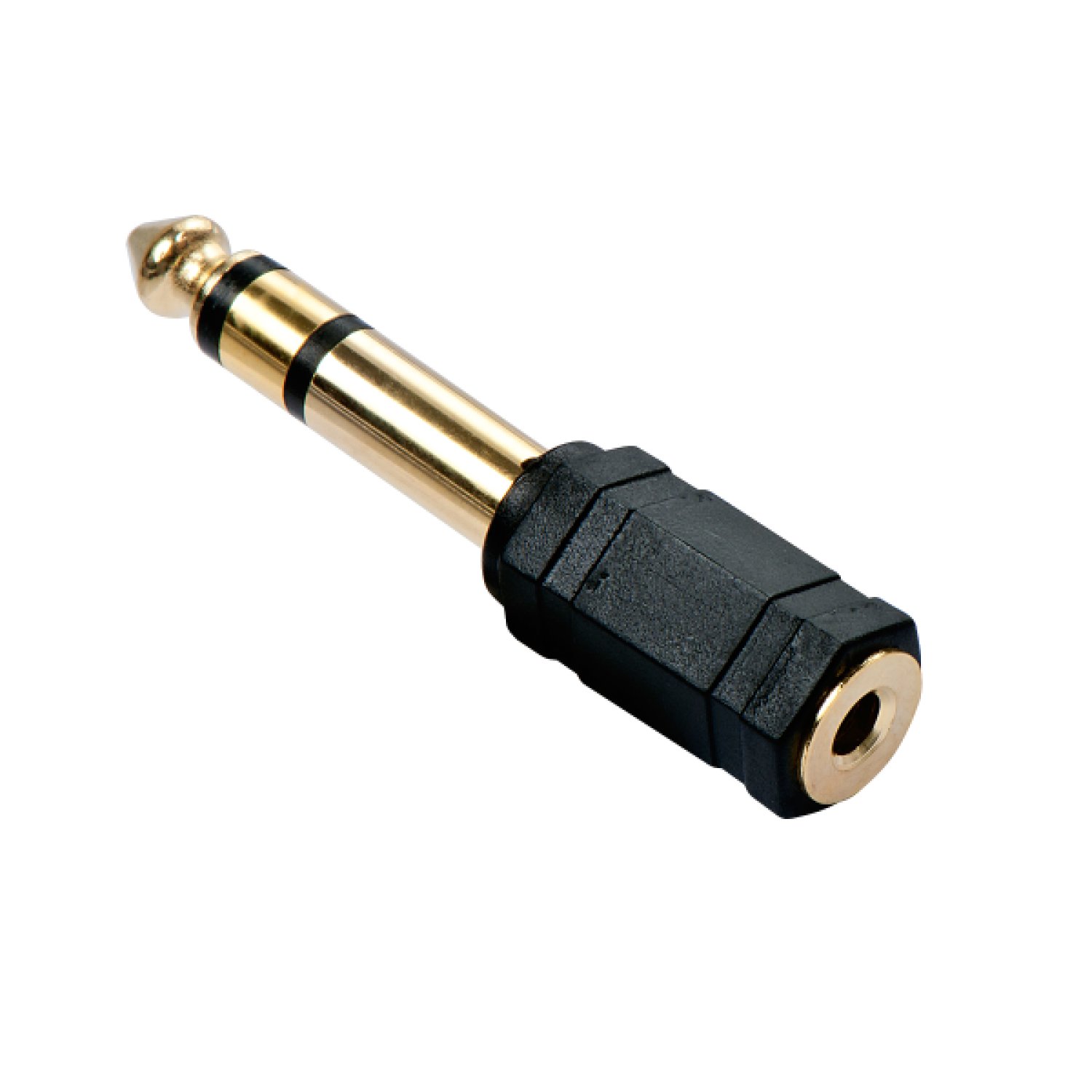 Lindy 35620 cambiador de género para cable 6.3mm 3.5mm Negro