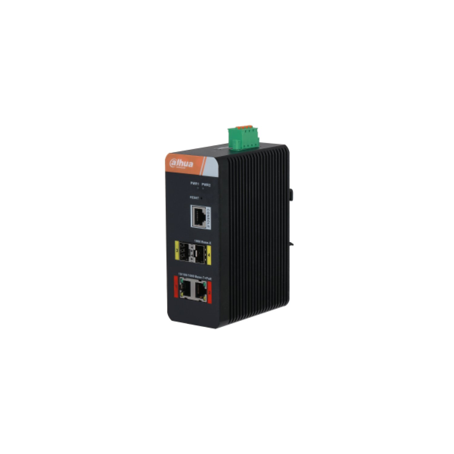 (IS4204-2GT-120) DAHUA SWITCH INDUSTRIAL 4 PUERTOS, 120W, 2 PUERTOS POE, HI-POE, L2