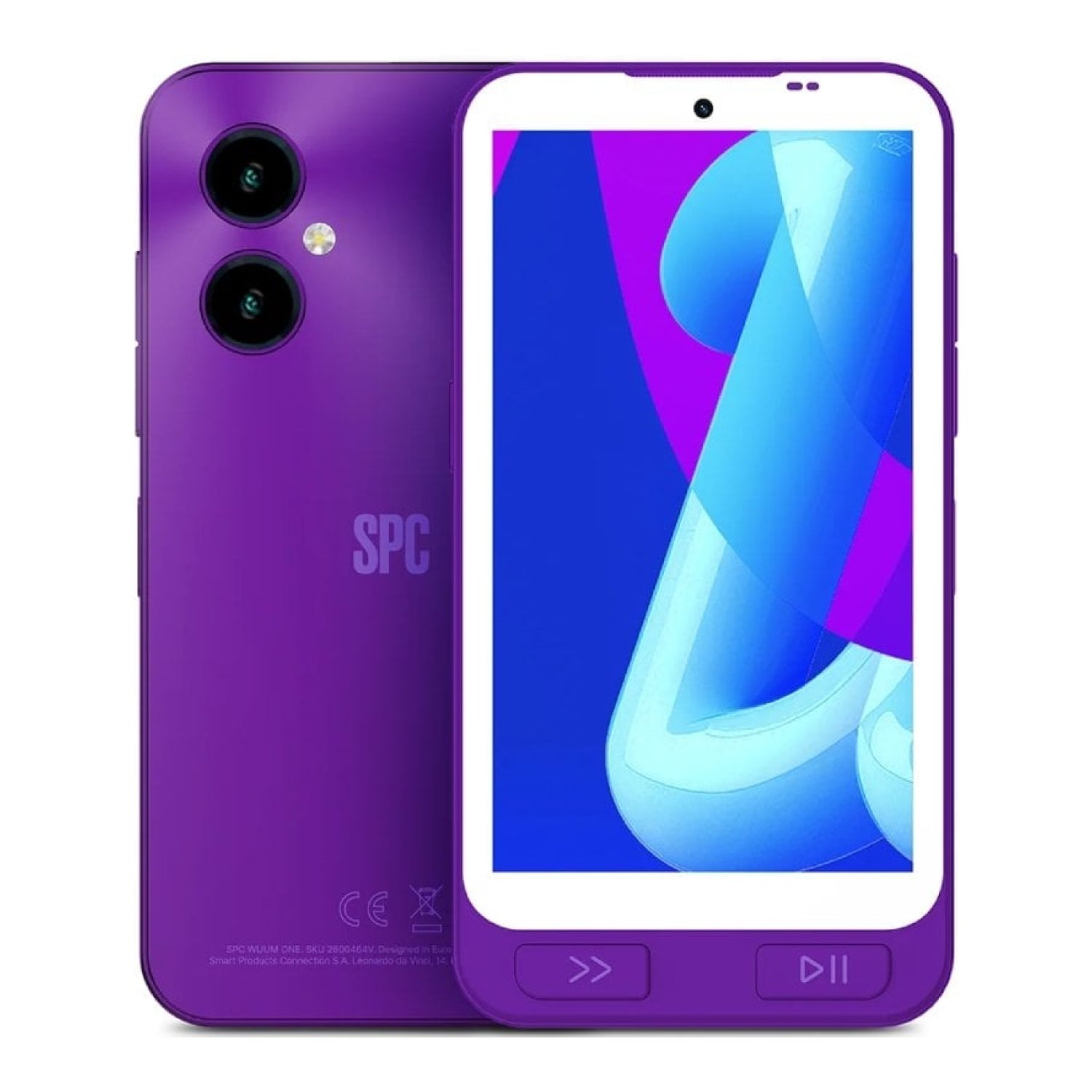 Smartphone SPC Wuum One 4GB/ 64GB/ 5"/ Púrpura