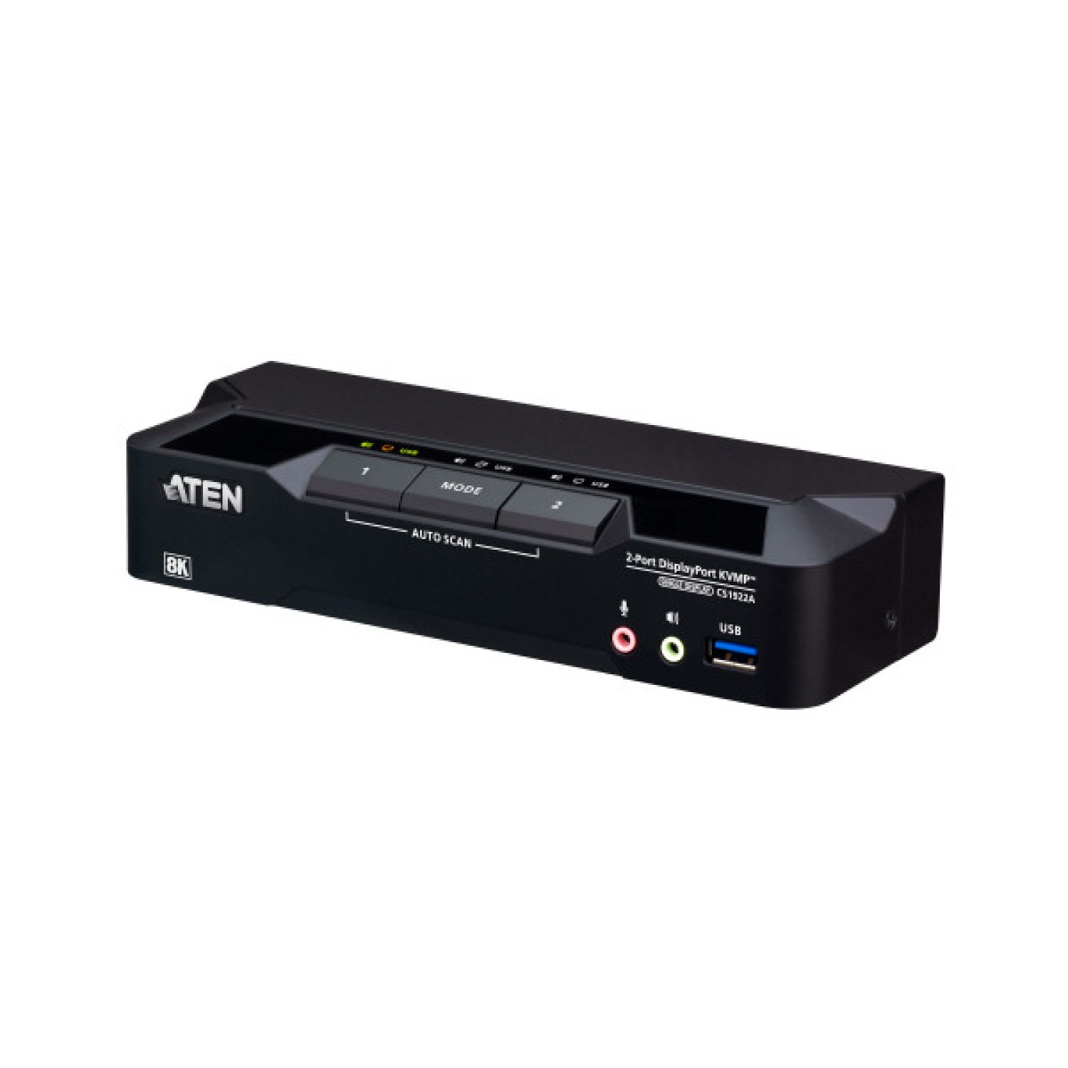 ATEN Conmutador KVMP™ DisplayPort 8K con 2 puertos USB 3.0 (cables incluidos)