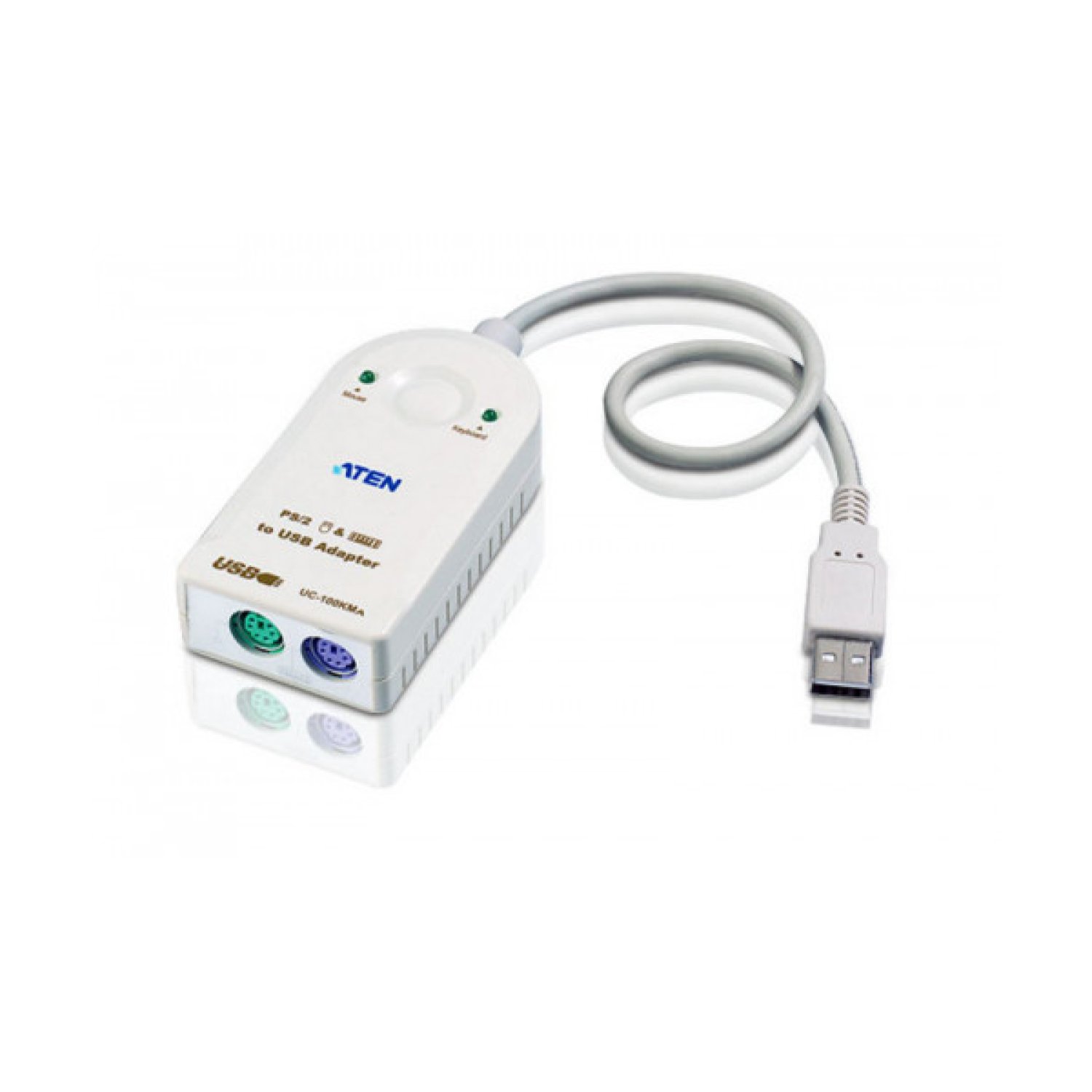 ATEN UC100KMA cable ps/2 0,3 m USB A 6-pin Mini-DIN Blanco