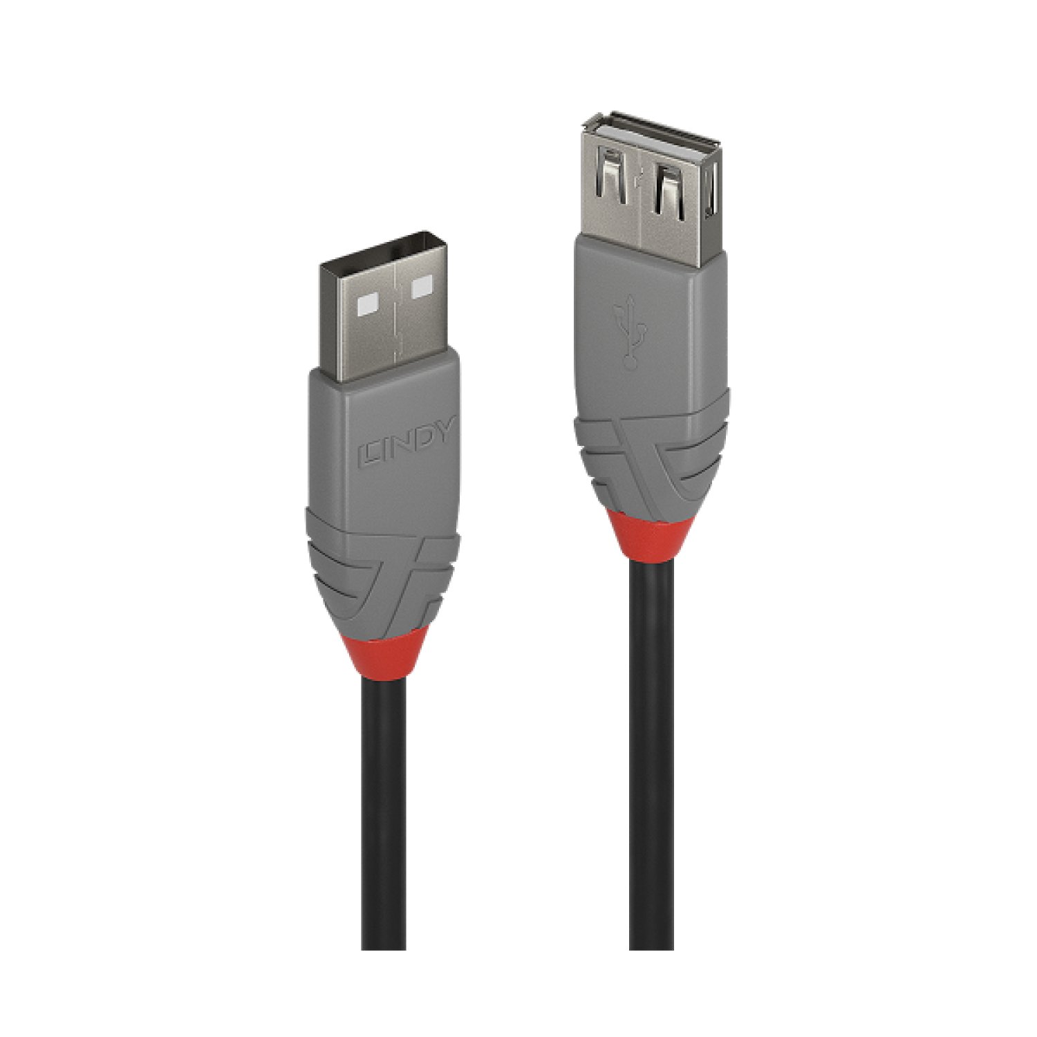 Lindy 36704 cable USB USB 2.0 3 m USB A Negro, Gris