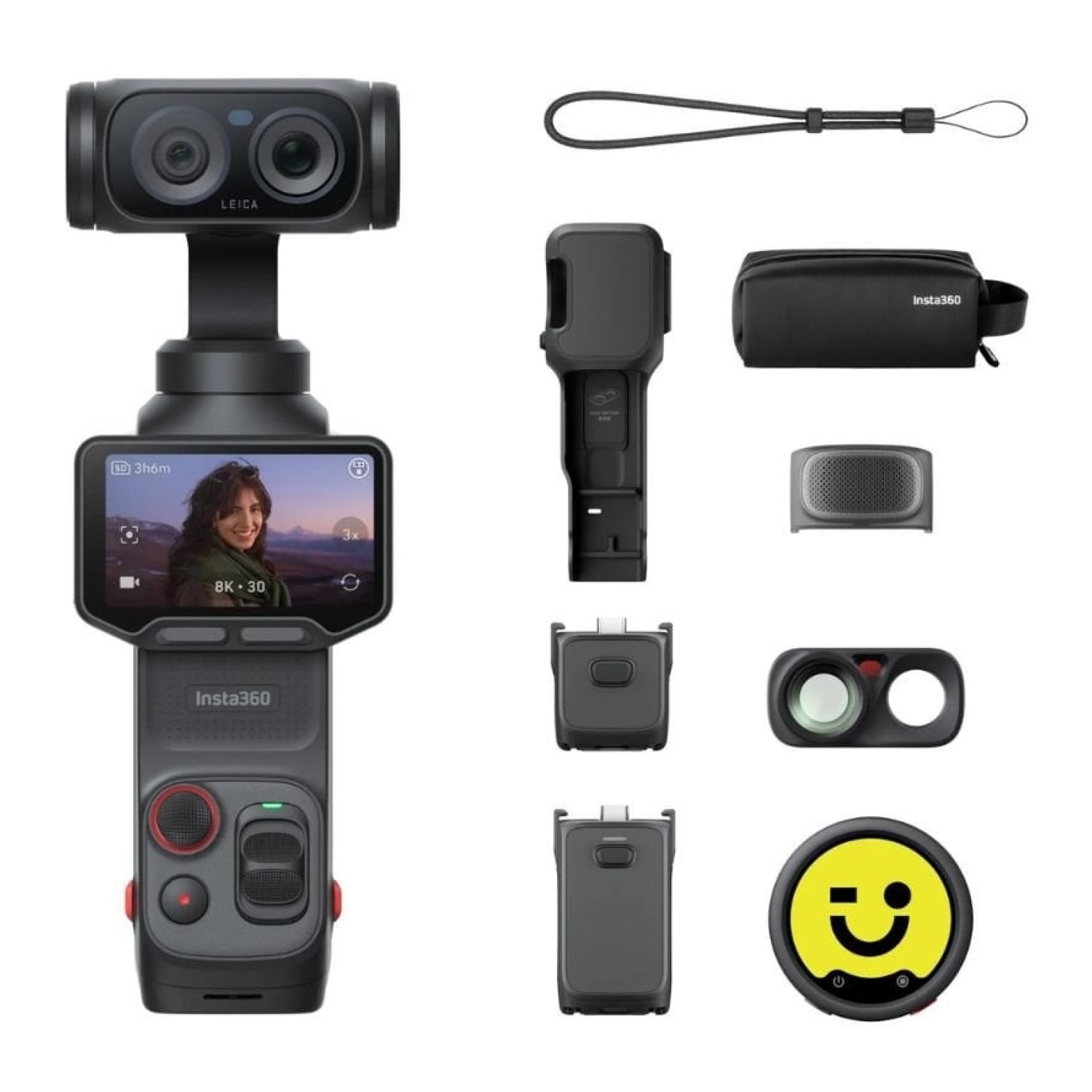 Cámara Digital Deportiva Insta360 Luna Ultra Pack Creador/ 4K/ Ángulo de visión 360º/ Negra