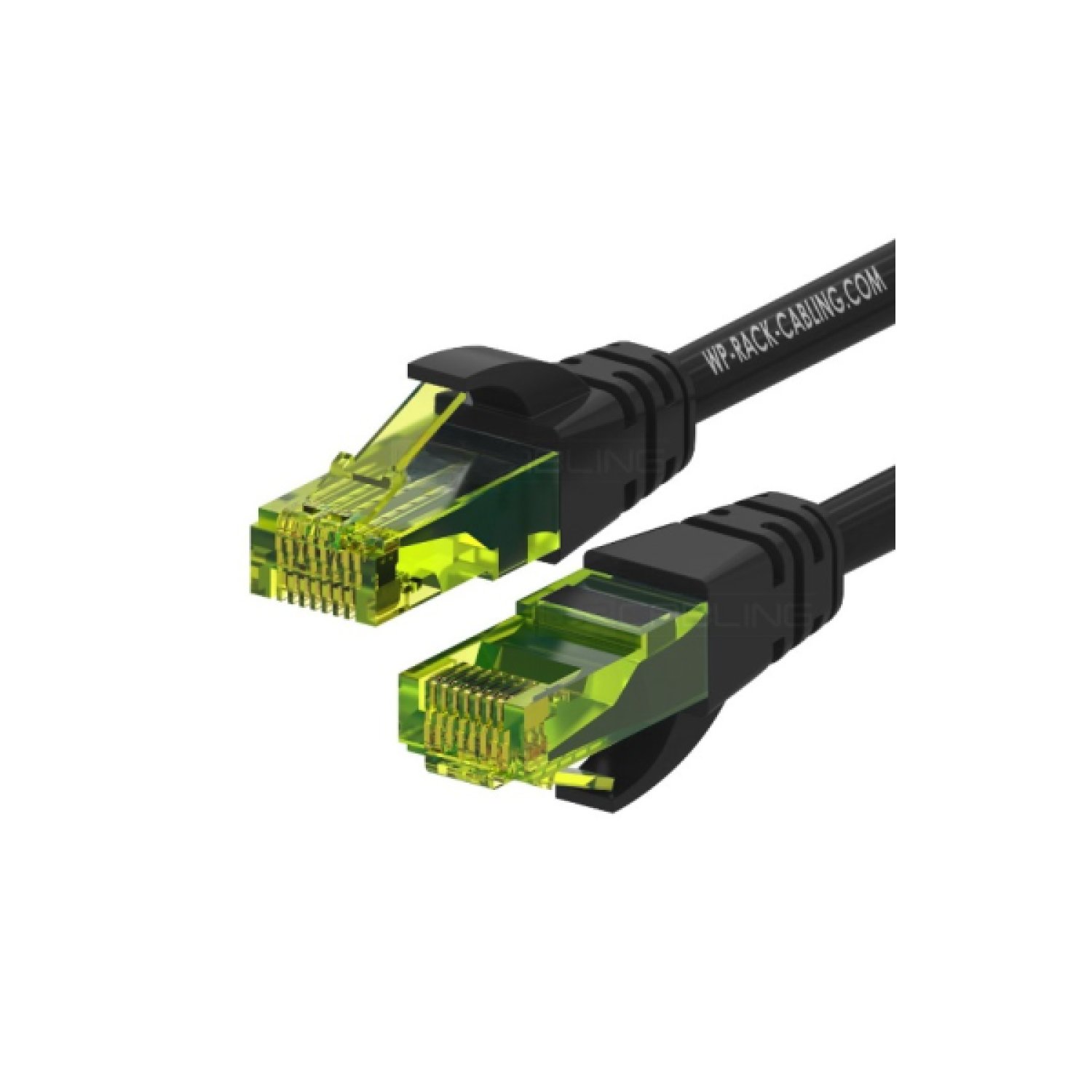 WP WPC-PAT-6AU002BL cable de red Negro, Verde 0,2 m Cat6a U/UTP (UTP)