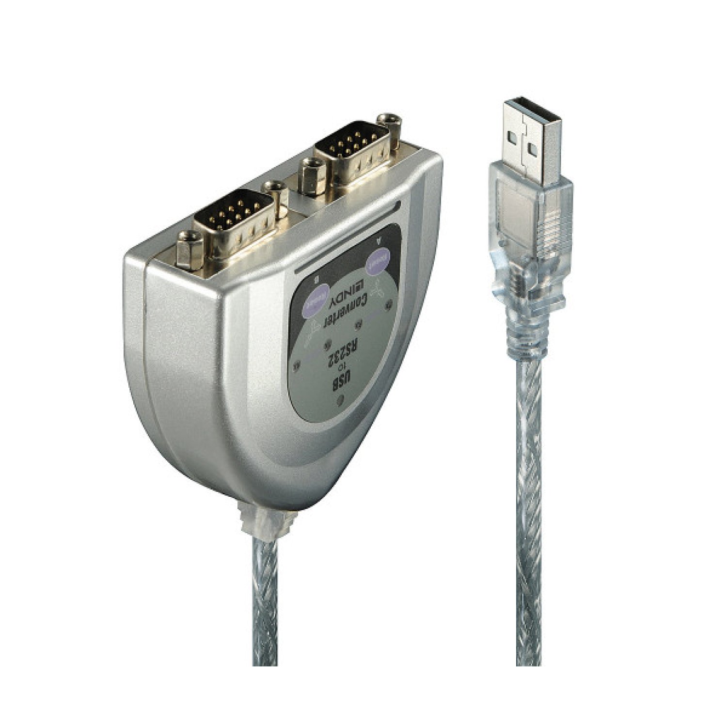 Lindy 42889 cable de serie Plata 0,6 m USB tipo A DB-9