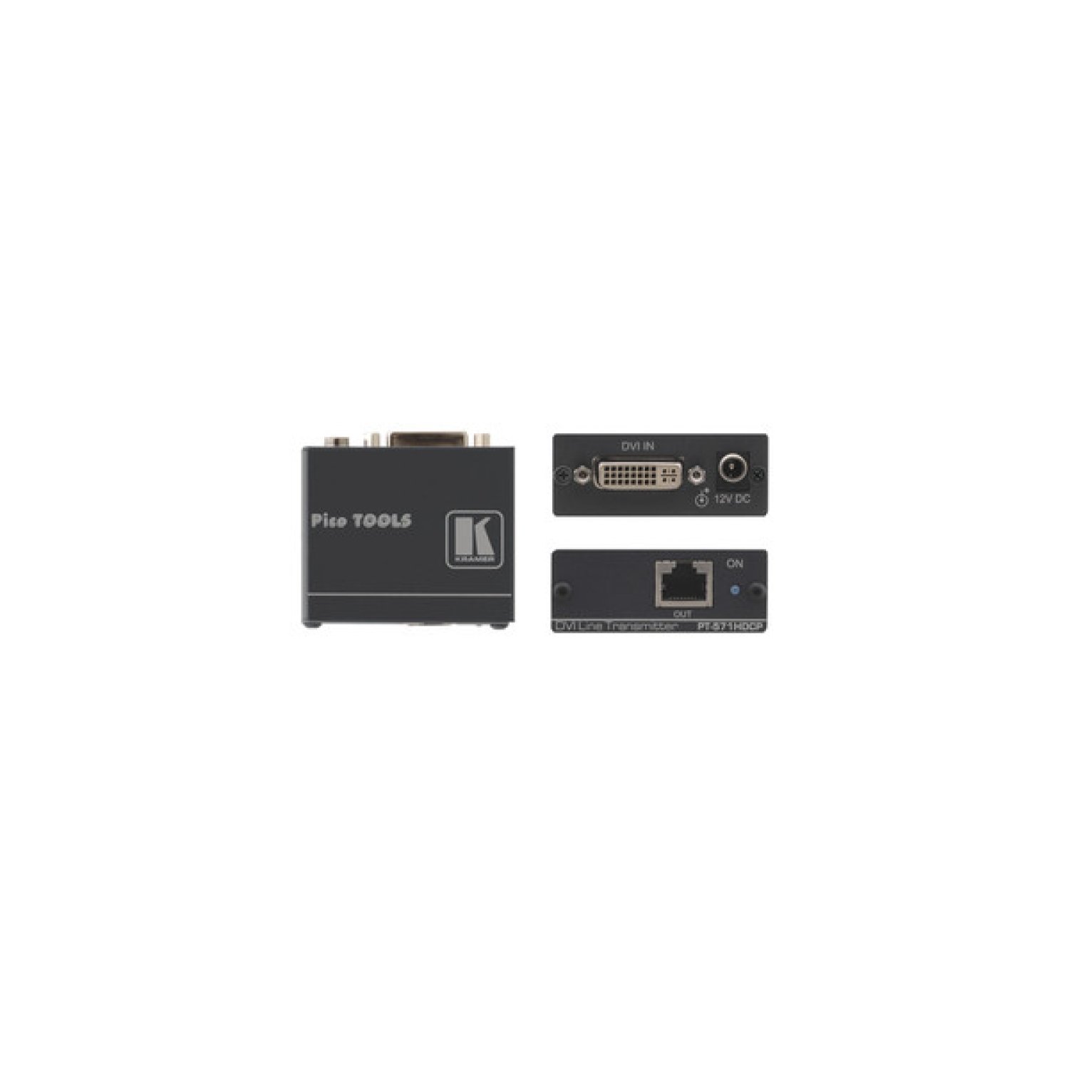KRAMER TRANSMISOR DVI SOBRE PAR TRENZADO DGKAT™. MAX. TASA DE DATOS - 4.95GBPS (1.65GBPS POR CANAL GRAFICO) (PT-571HDCP)