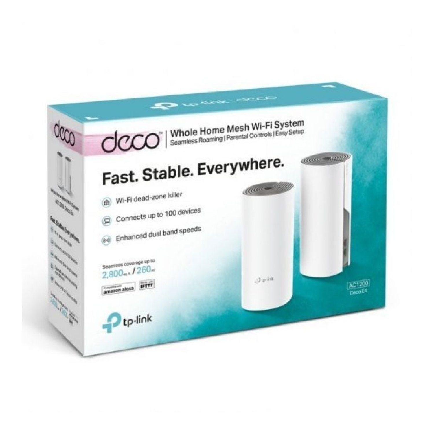 Sistema Mesh TP-Link Deco E4 1200Mbps/ 2.4GHz 5GHz/ Pack de 2