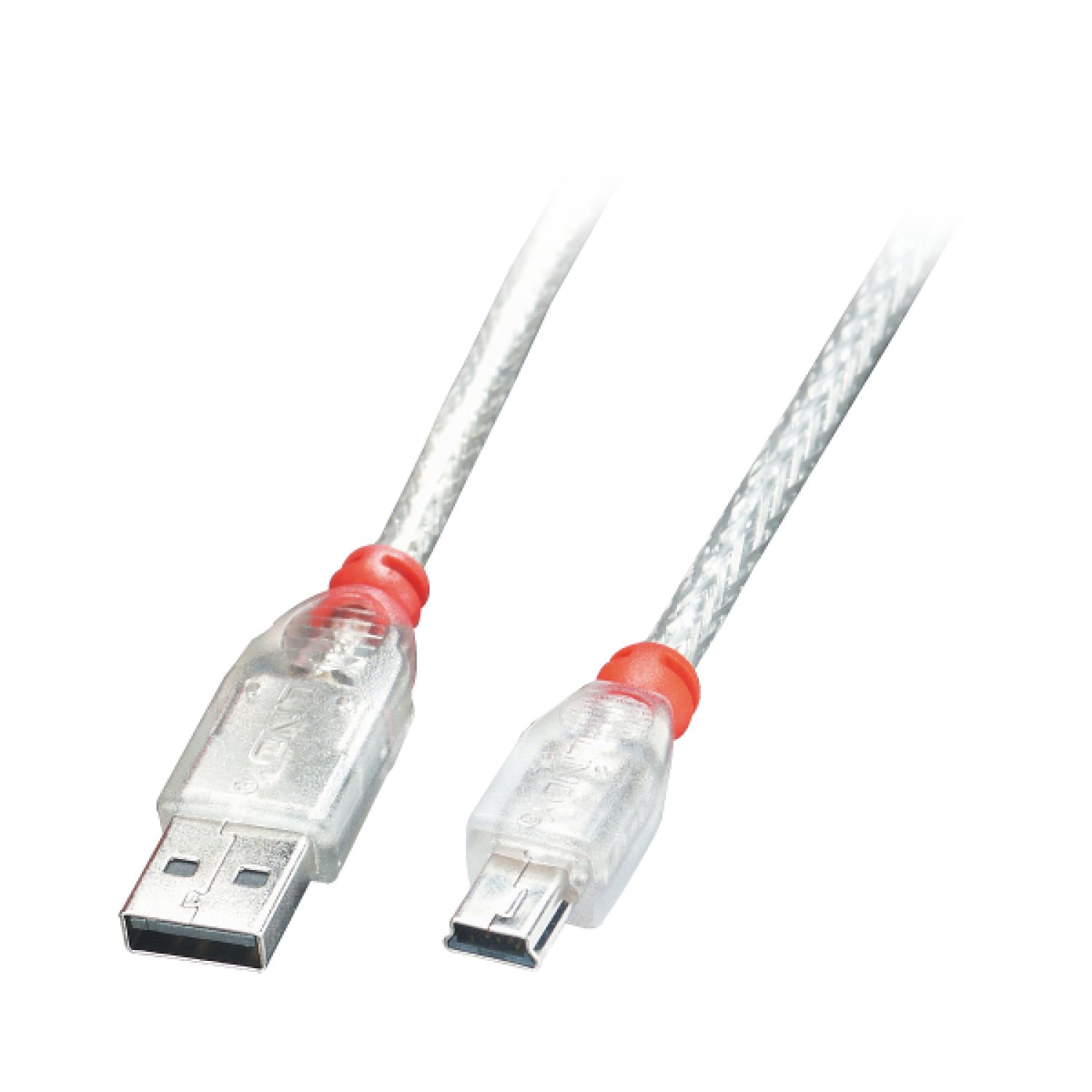 Lindy 41785 cable USB USB 2.0 5 m USB A Mini-USB B Transparente