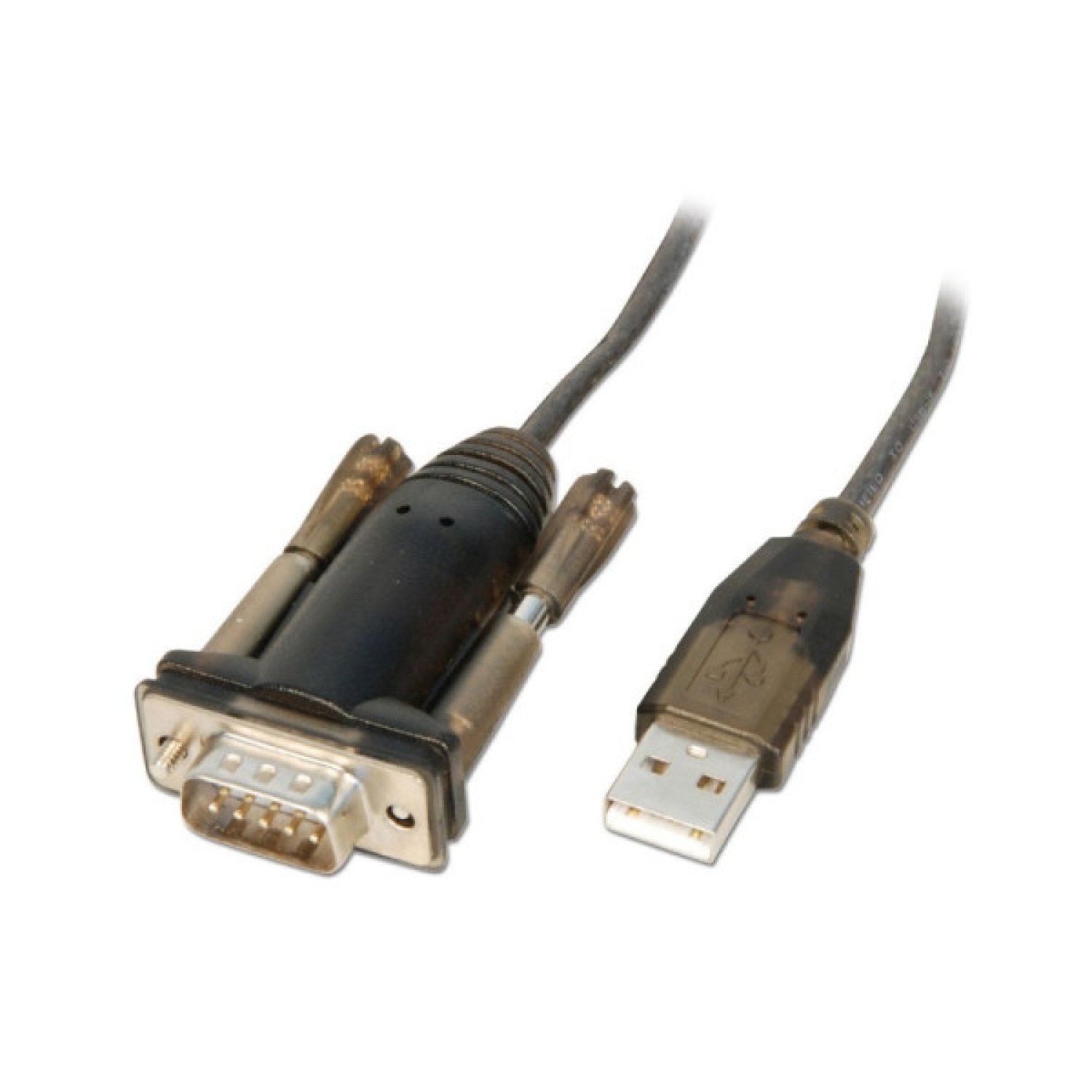Lindy 42855 cable de serie Gris, Transparente 1,5 m USB tipo A RS-232