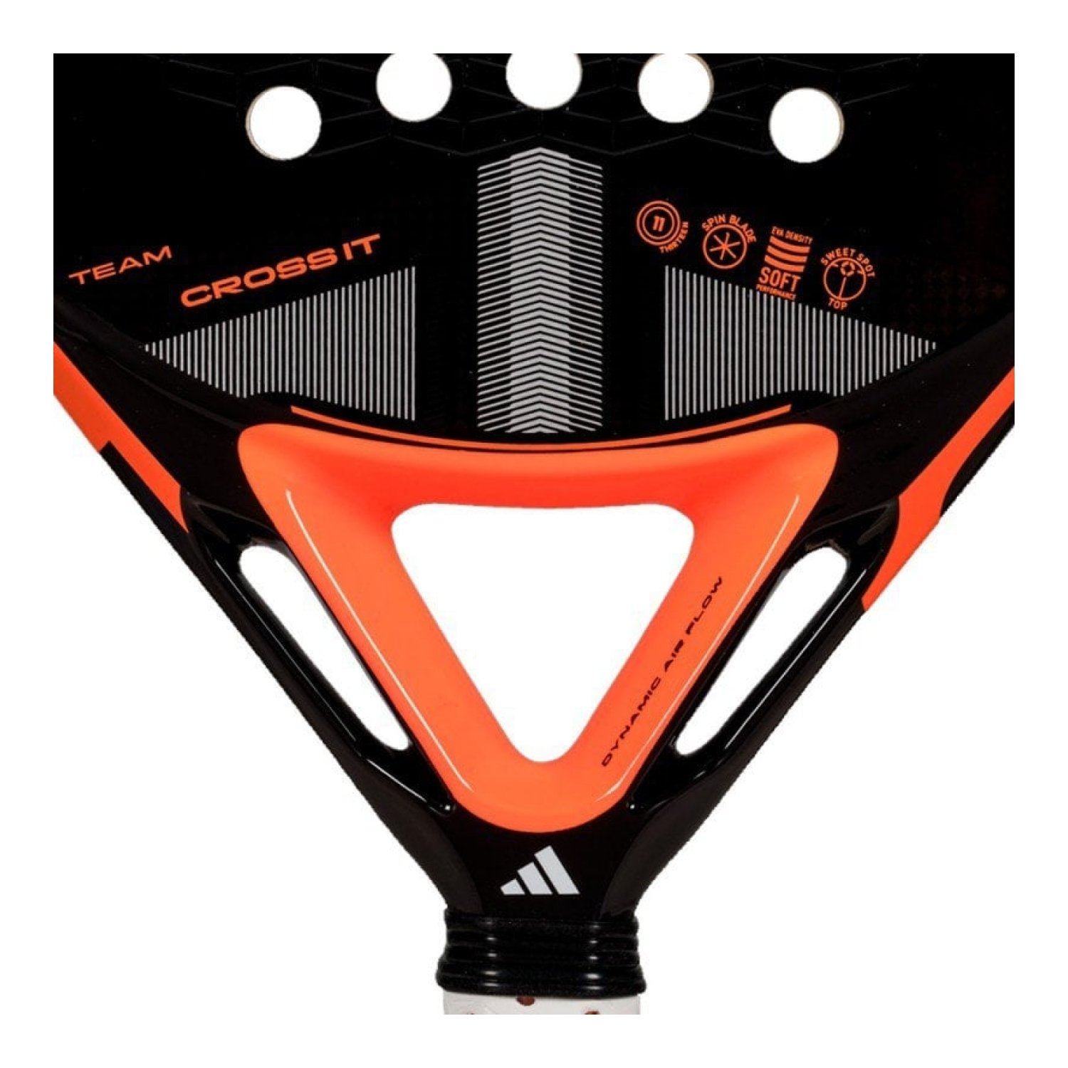 Pala de Pádel Adidas Cross It Team 3.4 2025/ Negra y Naranja
