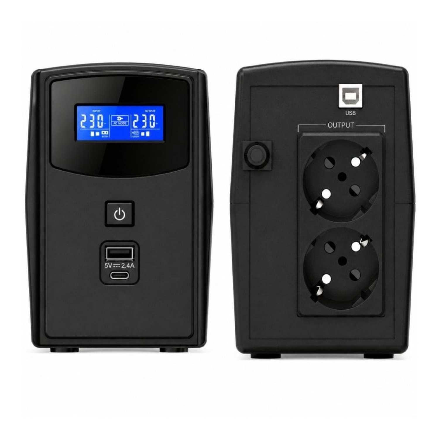 SAI Línea Interactiva Phasak SIRIUS 800 VA Interactive/ 800VA-480W/ 2 Salidas/ Formato Torre