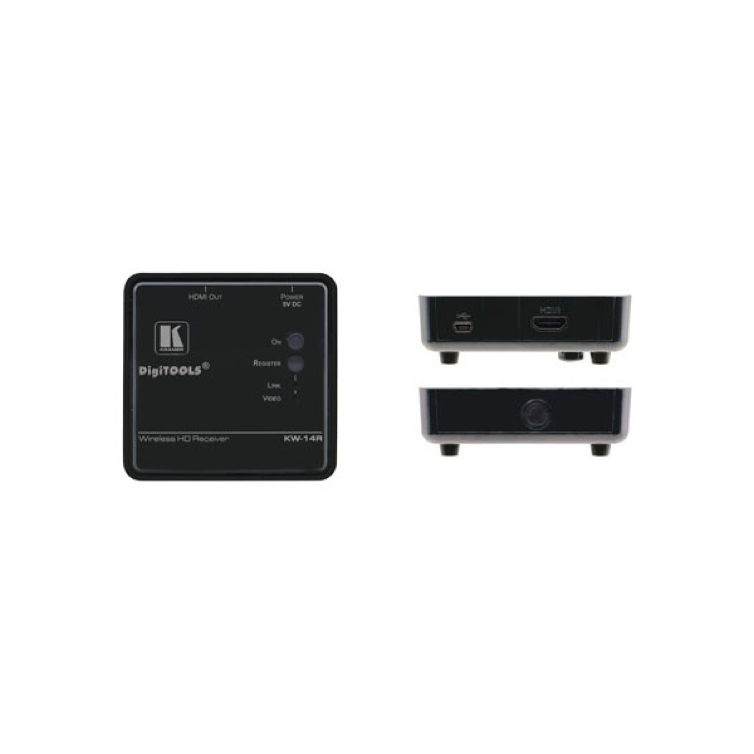 KRAMER RECEPTOR HD EXPANDIBLE. HASTA CUATRO RECEPTORES KW-14R PUEDEN RECIBIRSE DESDE UN TRANSMISOR KW-14T Y HASTA TRES TRANSMISORES KW-14T PUEDEN EMPAREJARSE CON UN RECEPTOR KW-14R. (KW-14R/EU)