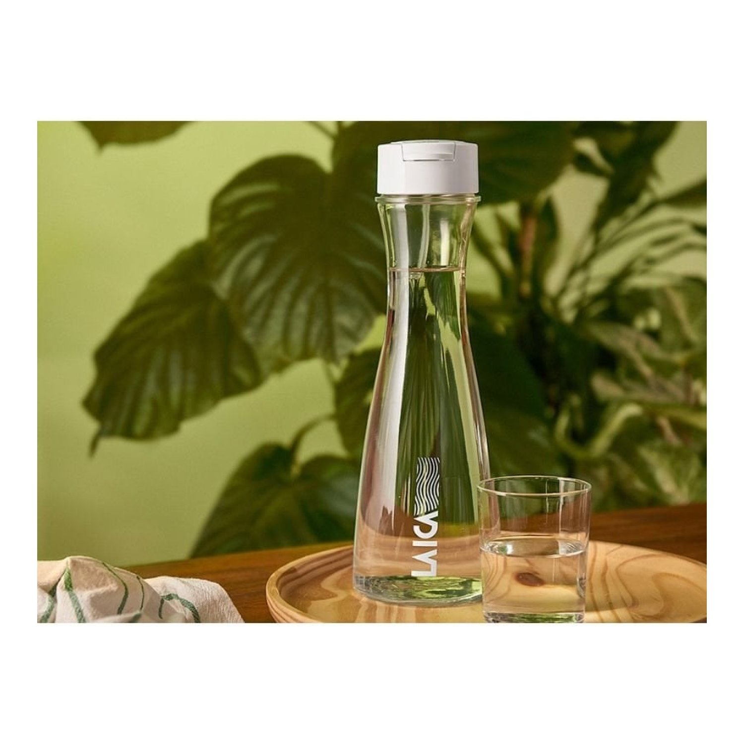 Botella Filtrante Laica GlaSSmart/ Capacidad 1.1L/ Blanca/ Incluye 2 Filtros
