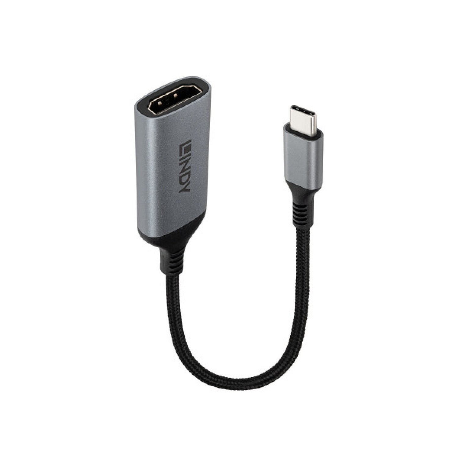 Lindy 43428 adaptador de cable de vídeo 0,15 m USB Tipo C HDMI Gris