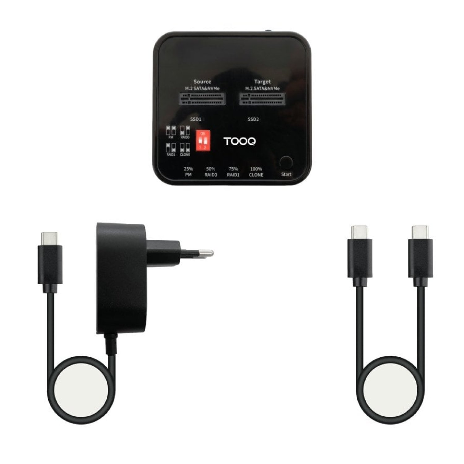 Docking Station para SSD M2 SATA/NVMe TooQ TQDS-201B