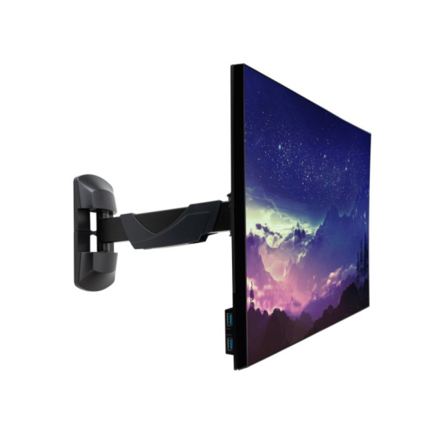 Lindy 40713 soporte para monitor 66 cm (26") Pared Negro