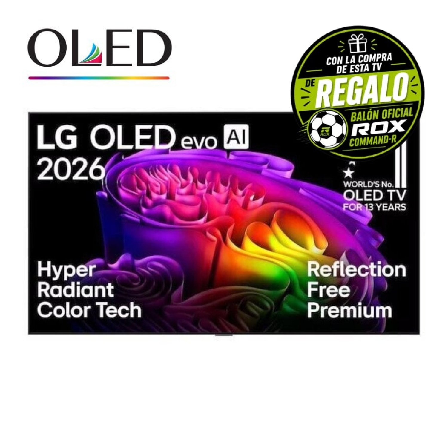 Televisor LG OLED Evo AI G6 OLED55G68LW 55"/ Ultra HD 4K/ Smart TV/ WiFi
