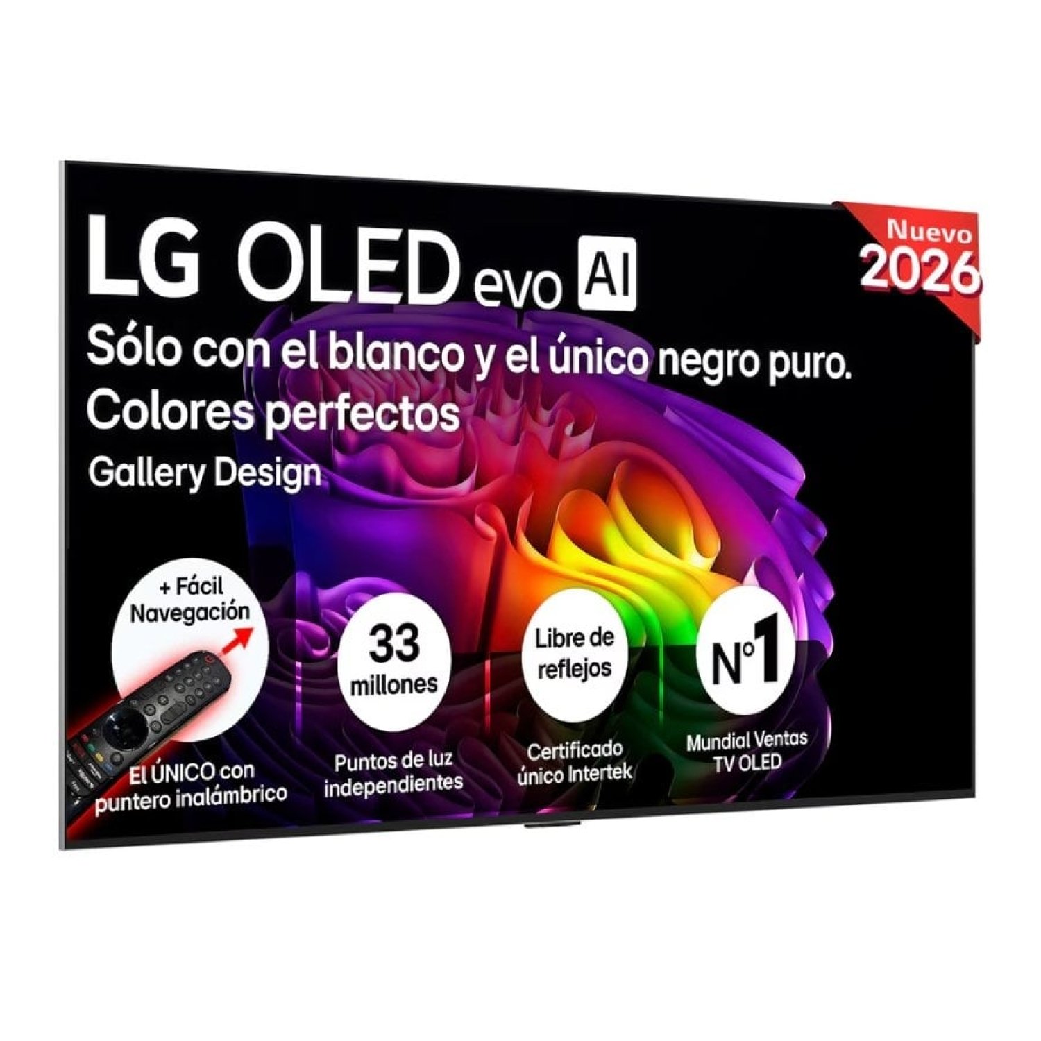 Televisor LG OLED Evo AI G6 OLED55G68LW 55"/ Ultra HD 4K/ Smart TV/ WiFi