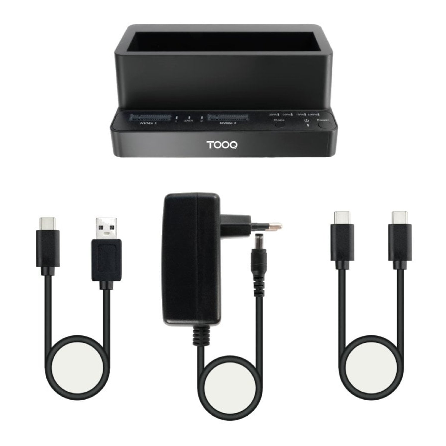 Docking Station para SSD M2 SATA/NVMe TooQ TQDS-502B