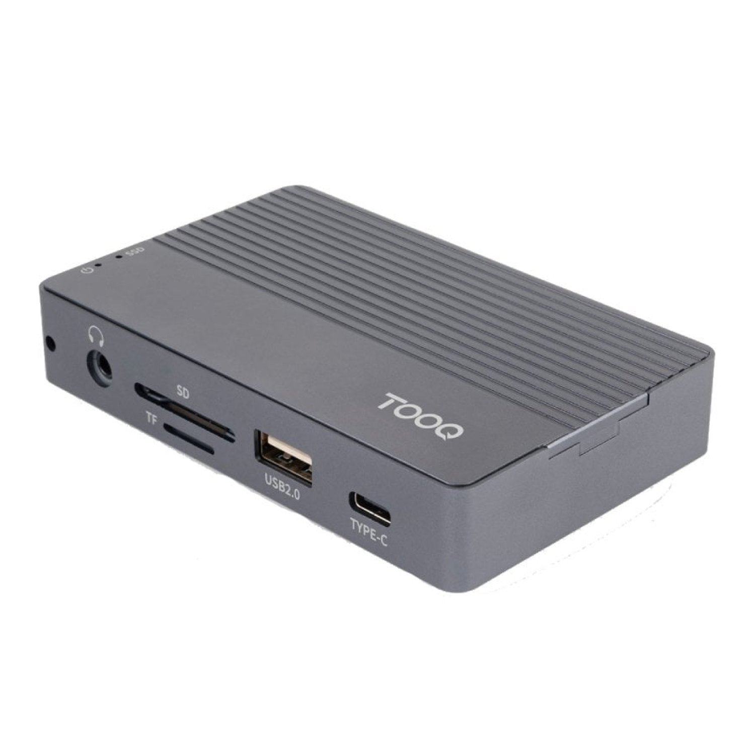 Docking USB Tipo-C TooQ TQE-2242G/ Ranura SSD M.2/ 1xHDMI/ 1xRJ45/ 1xUSB/ 1xUSB Tipo-C/ 1xLector Tarjetas/ 1x Jack 3.5/ 1xUSB Tipo-C PD