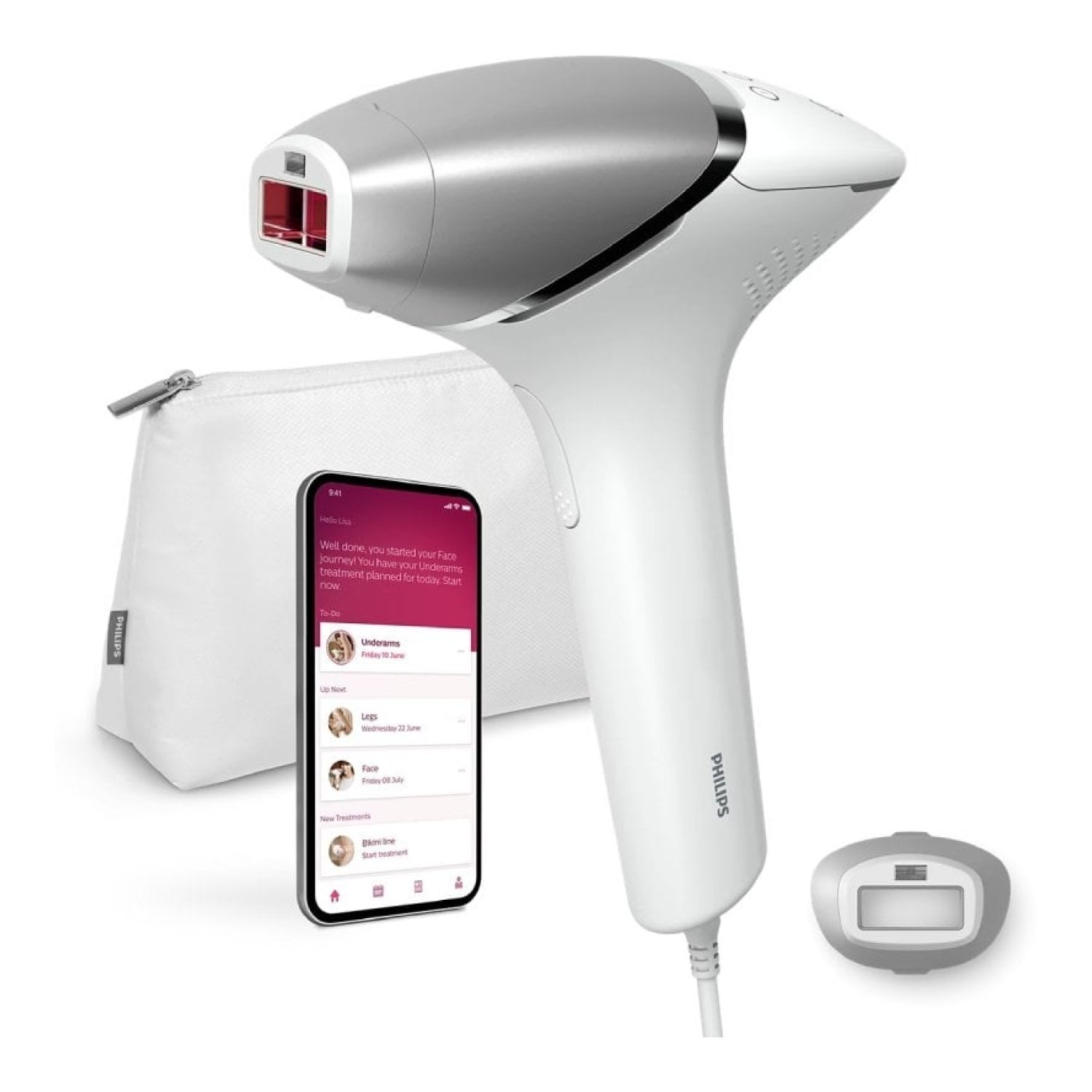 Depiladora de Luz pulsada Philips Lumea IPL Serie 8000 Prestige/ con Cable/ Incluye 3 Accesorios