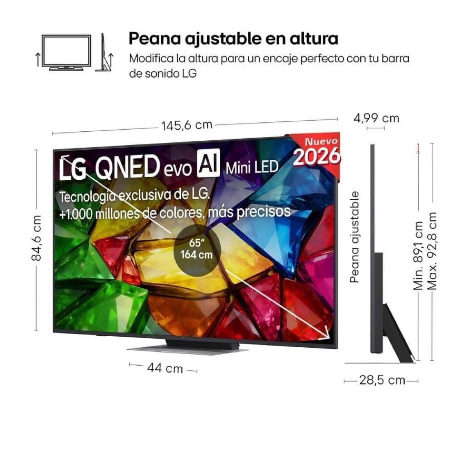 Televisor LG Mini RGB evo AI MRGB86 65MRGB86B6A 65"/ Ultra HD 4K/ Smart TV/ WiFi